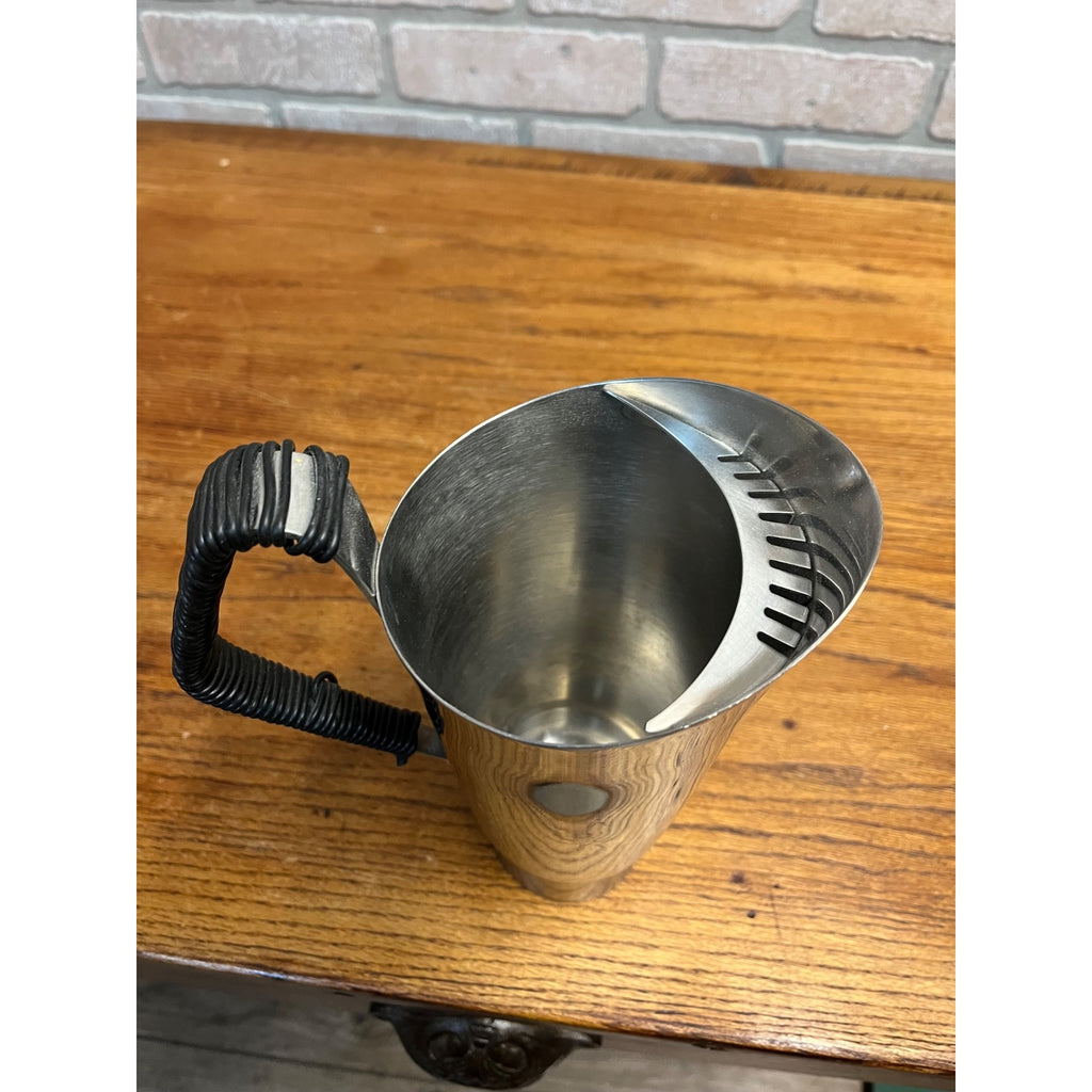 Vintage 1960s MCM Swedish Stainless Gense Mid-Century Modern Pitcher Ice Lip