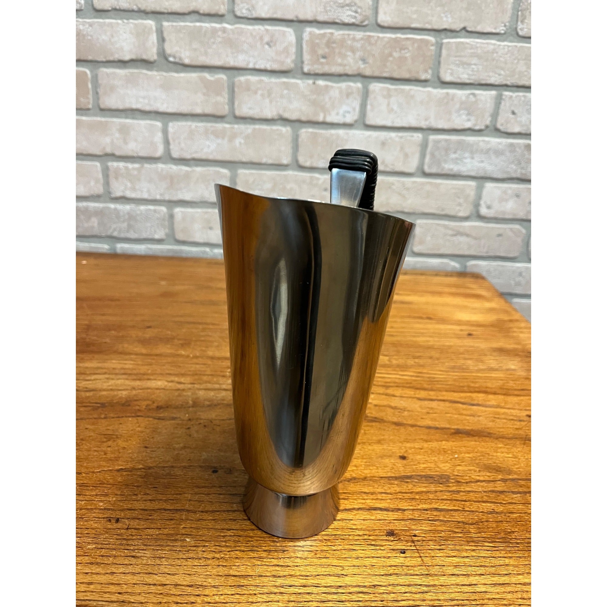 Vintage 1960s MCM Swedish Stainless Gense Mid-Century Modern Pitcher Ice Lip