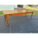Antique Primitive Style Wooden Farmhouse Table