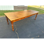 Antique Primitive Style Wooden Farmhouse Table