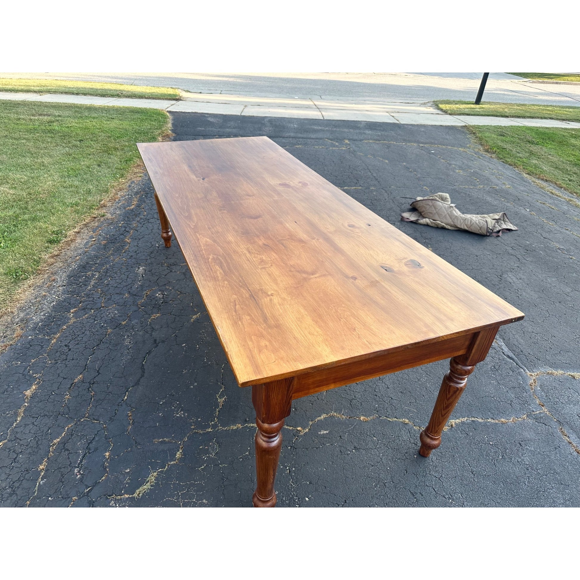Antique Primitive Style Wooden Farmhouse Table