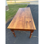 Antique Primitive Style Wooden Farmhouse Table