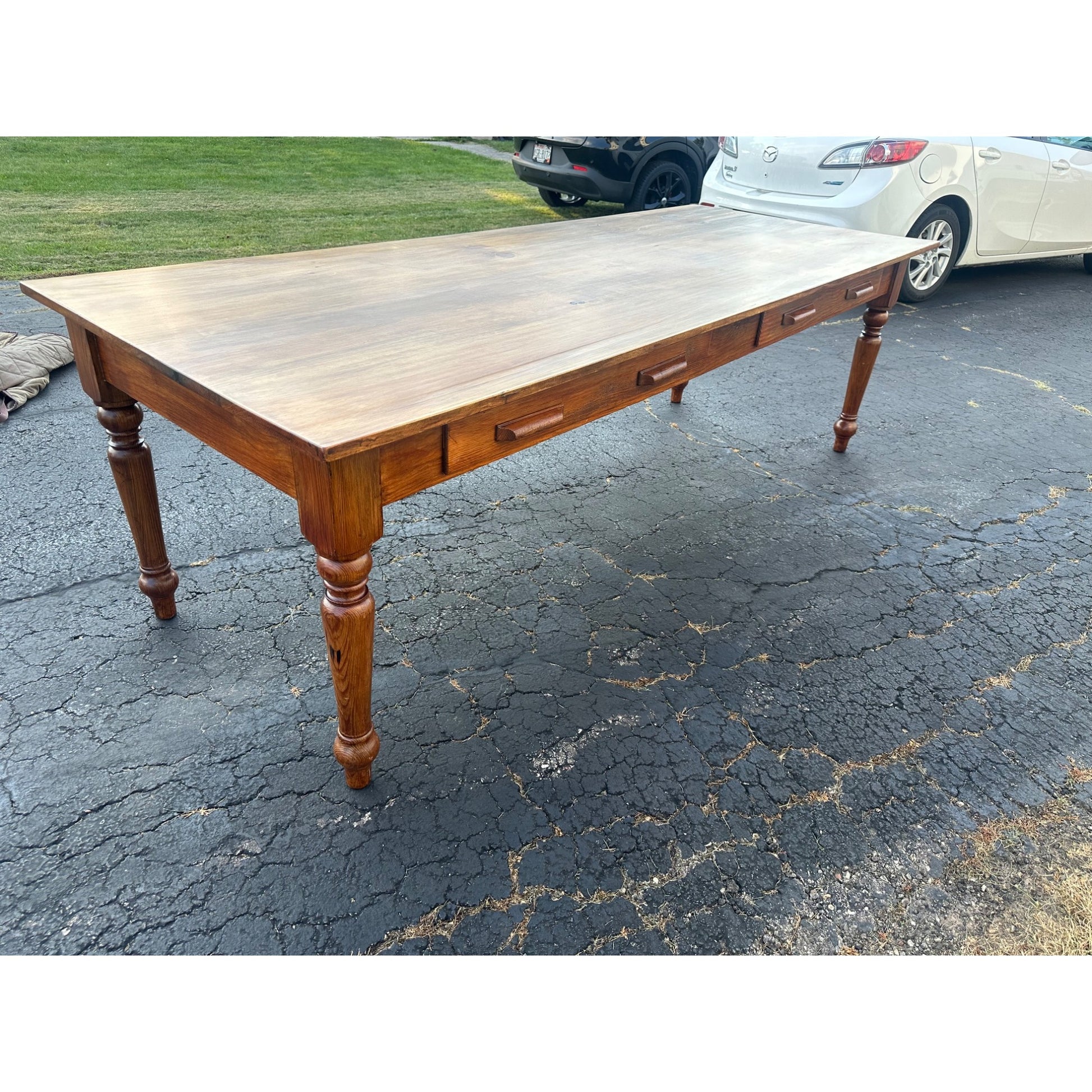 Antique Primitive Style Wooden Farmhouse Table