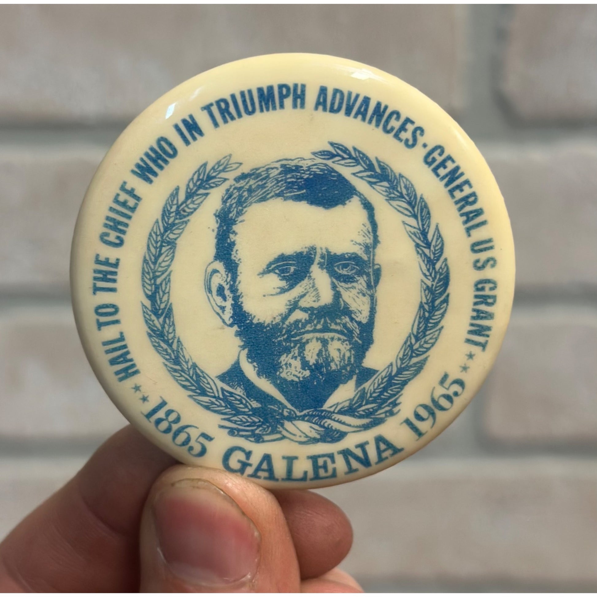 Rare Original General US Ulysses Grant 1865-1965 Galena Illinois Pinback Button