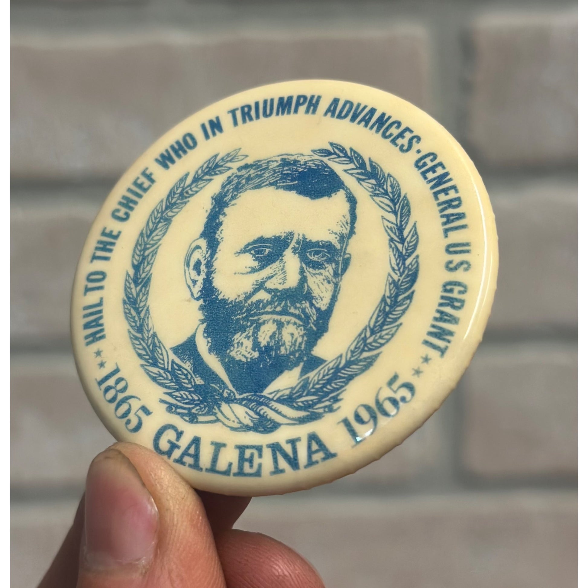 Rare Original General US Ulysses Grant 1865-1965 Galena Illinois Pinback Button
