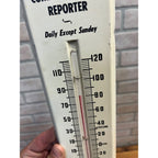 Vintage Fond du Lac Commonwealth Reporters Newspaper Advertising Thermometer