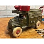 Original 1929 Hubley 10” Mack Bell Telephone Truck w/ Trailer - Superb Example