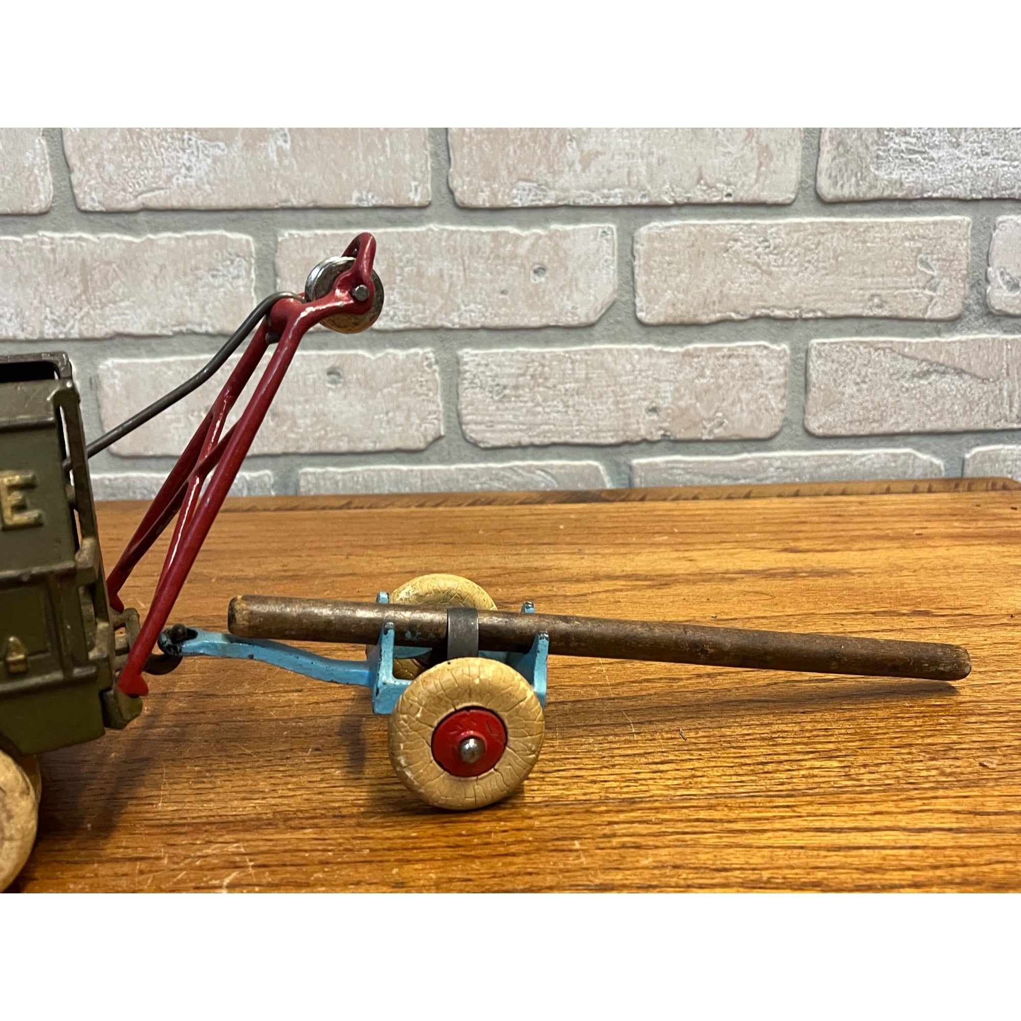 Original 1929 Hubley 10” Mack Bell Telephone Truck w/ Trailer - Superb Example