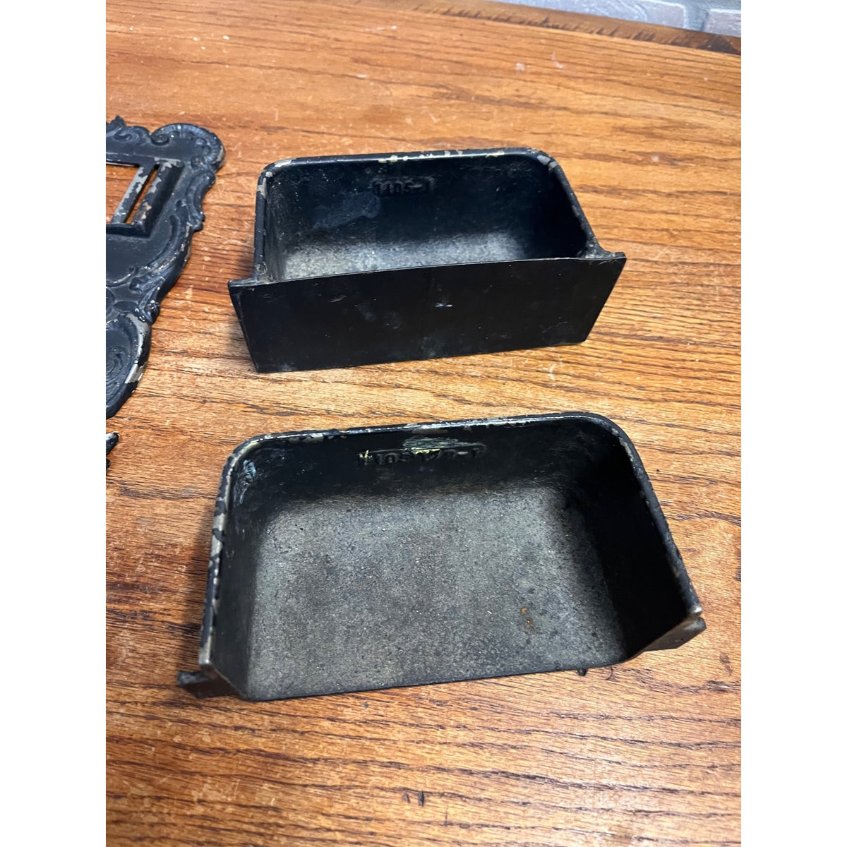 Antique Eclipse Stoves Cast Iron Advertising Wall Pocket Match Holder Striker