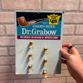 Dr Grabow Vintage Pipe Tobacco Smoking Display Stand Sign Retail Advertising.