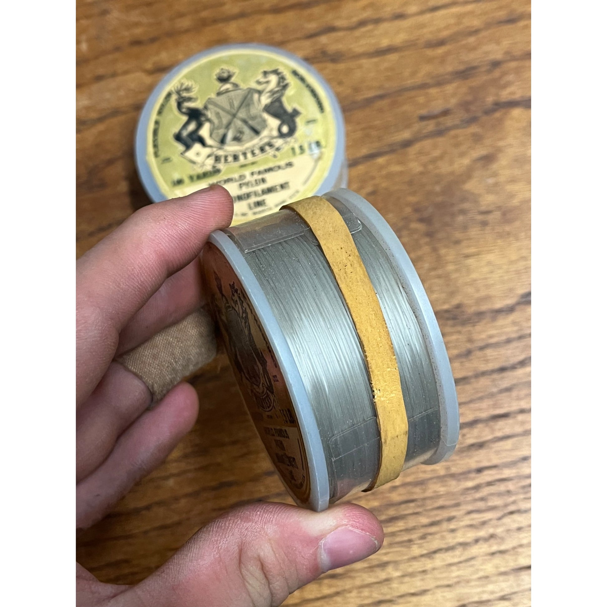 Vintage Herter's Pylon Monofilament Fishing Line Lot (2) 100 Yard Spools Plastic