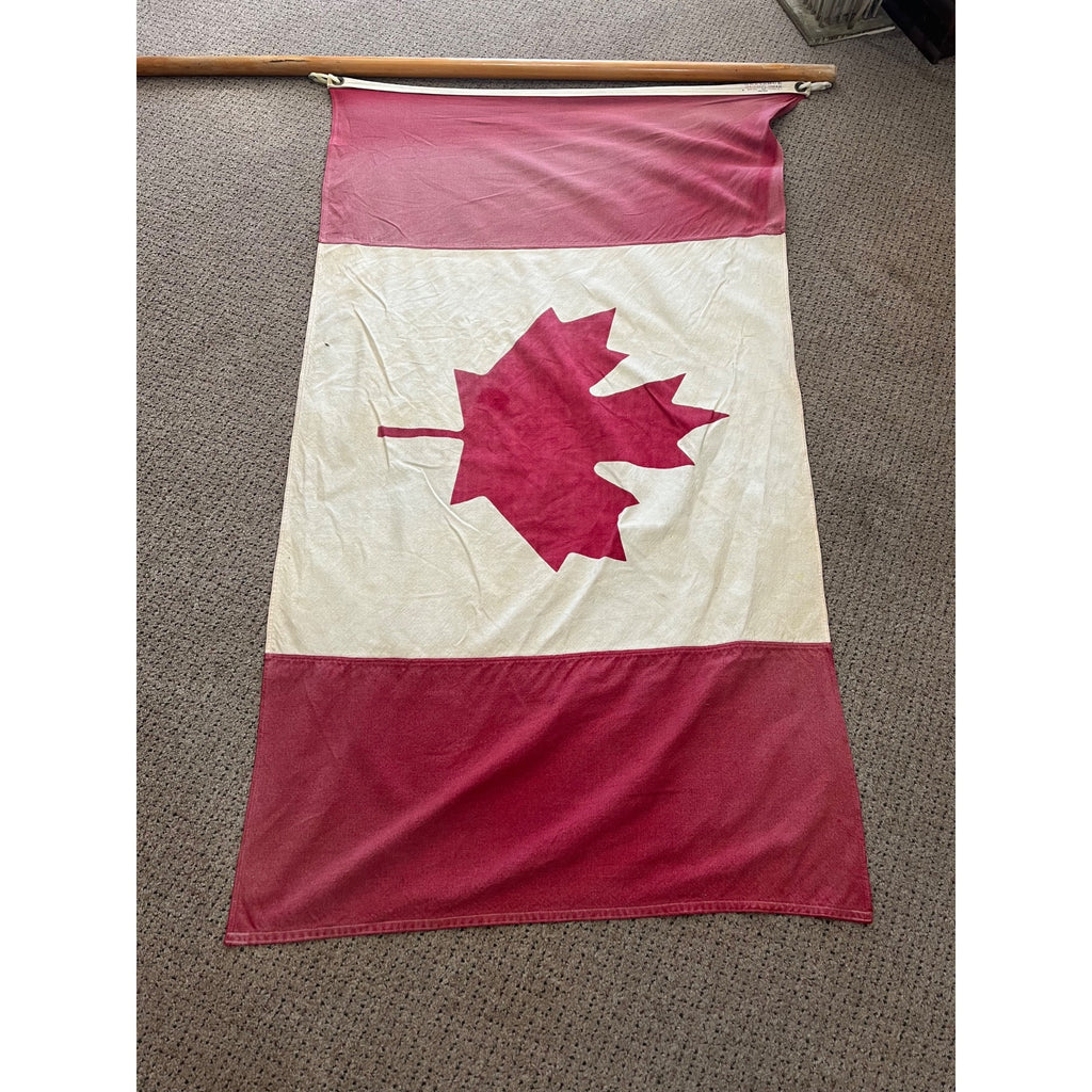Vintage 1960s Canada  3' x 5' Defiance Annin Flag 100% Cotton Bunting