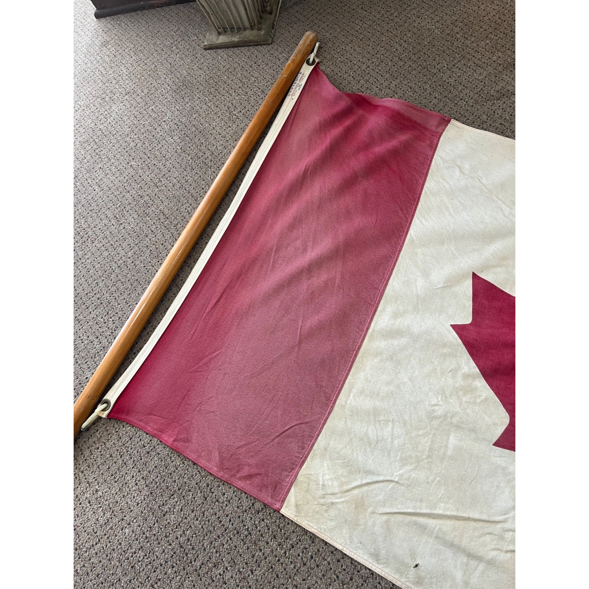 Vintage 1960s Canada  3' x 5' Defiance Annin Flag 100% Cotton Bunting