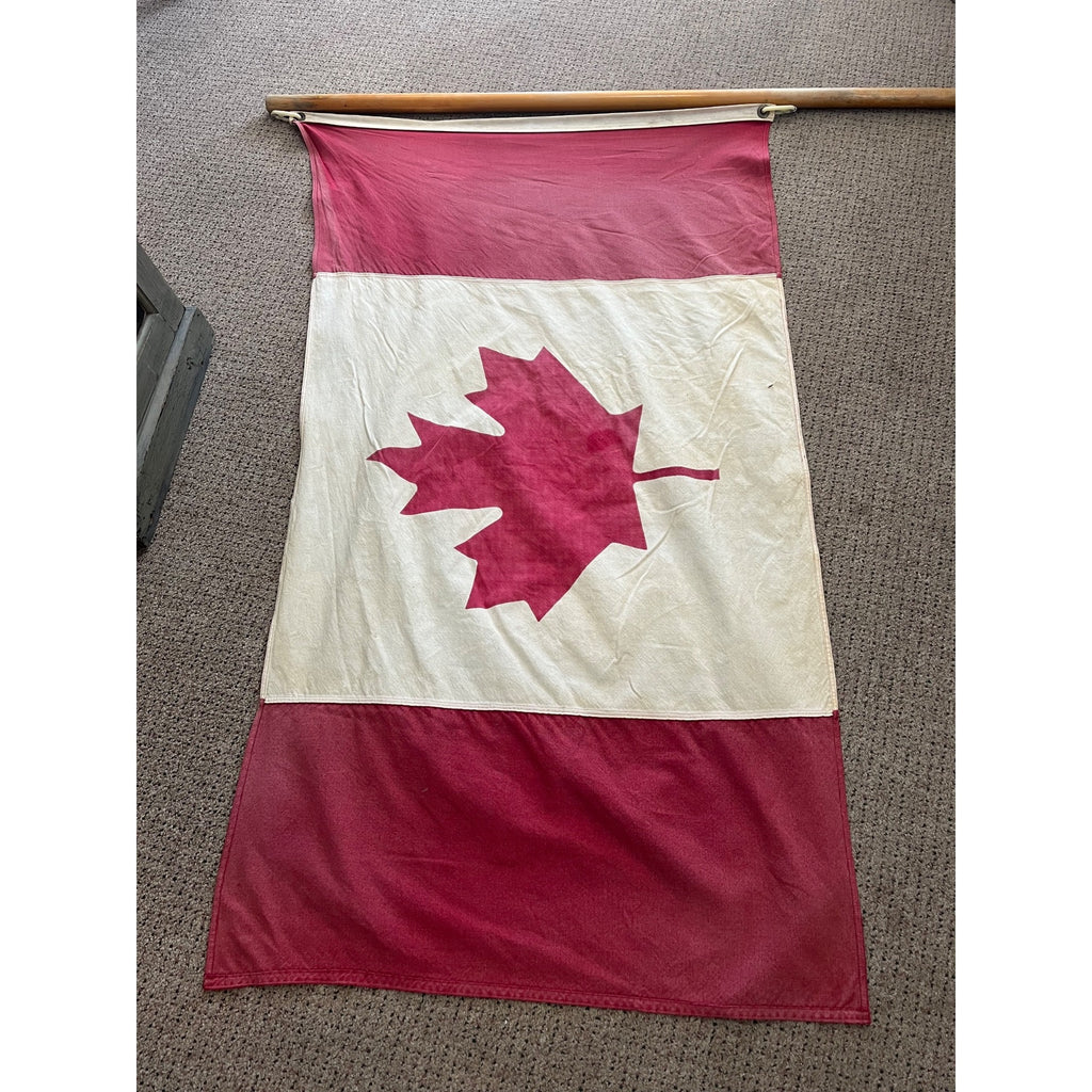 Vintage 1960s Canada  3' x 5' Defiance Annin Flag 100% Cotton Bunting