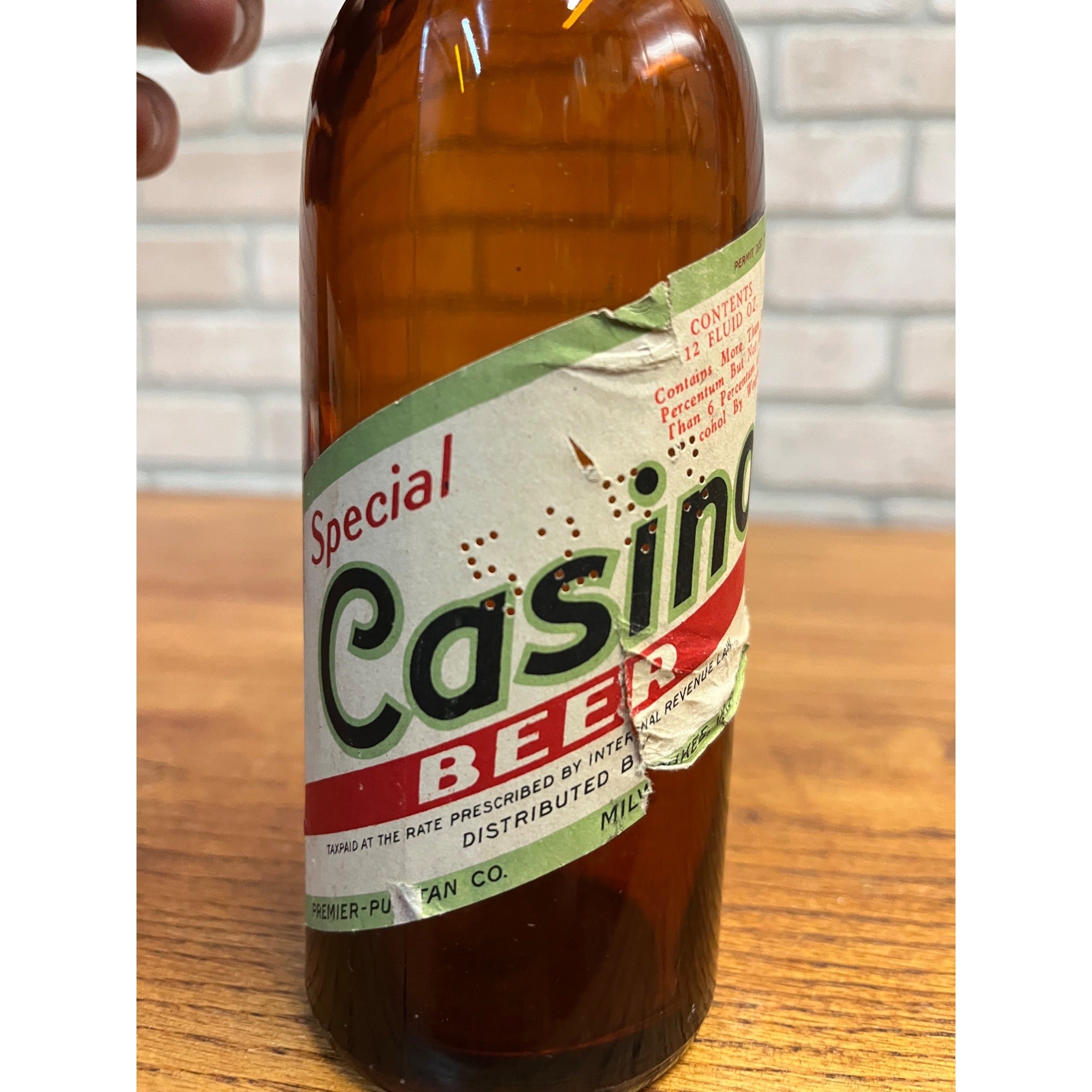 Vintage Pabst Premier Casino Beer IRTP Paper Label Bottle Milwaukee 12oz Special