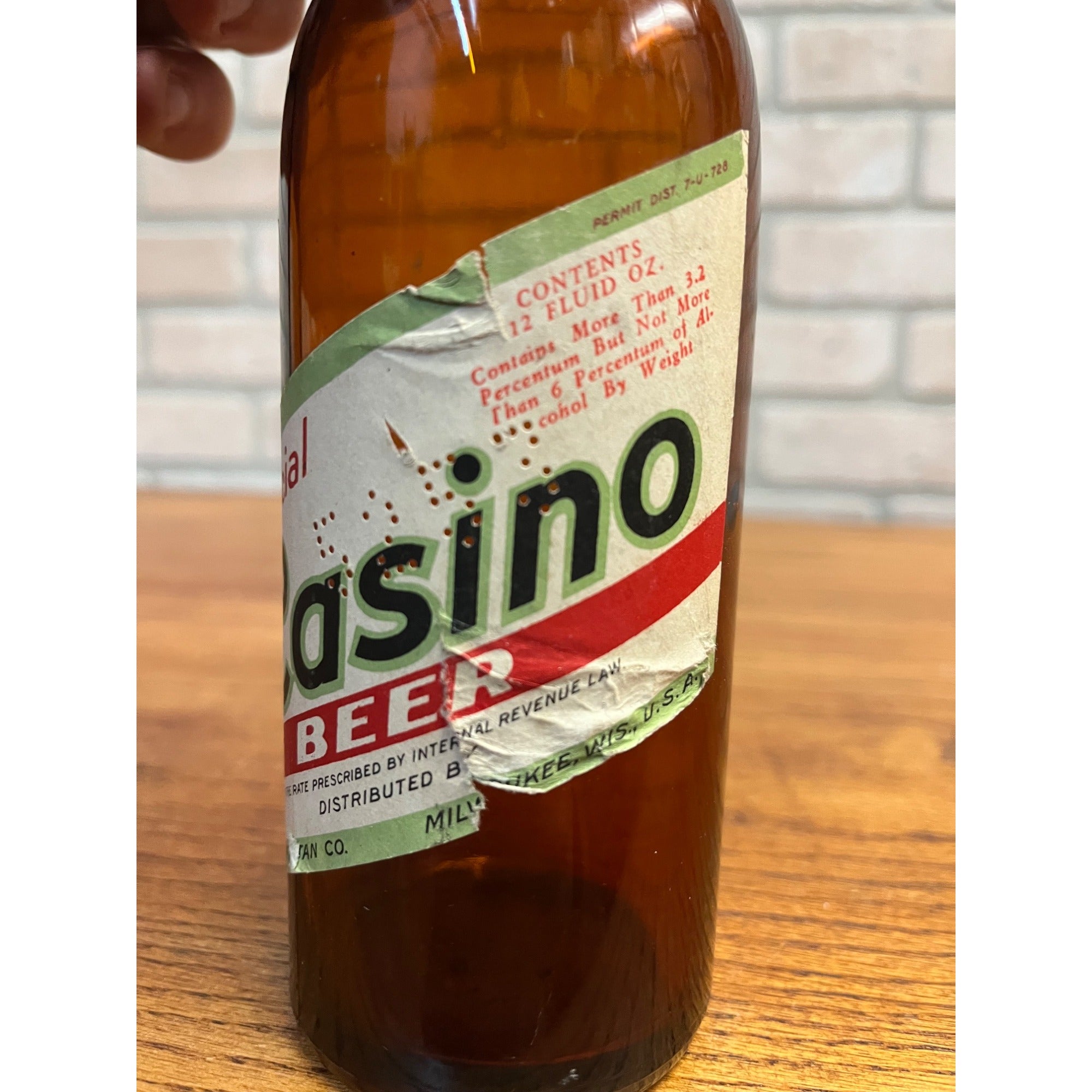 Vintage Pabst Premier Casino Beer IRTP Paper Label Bottle Milwaukee 12oz Special