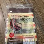 Renew A Chair Kwik Kit Foldable Chair Repair MCM Brown/White/Orange NOS New