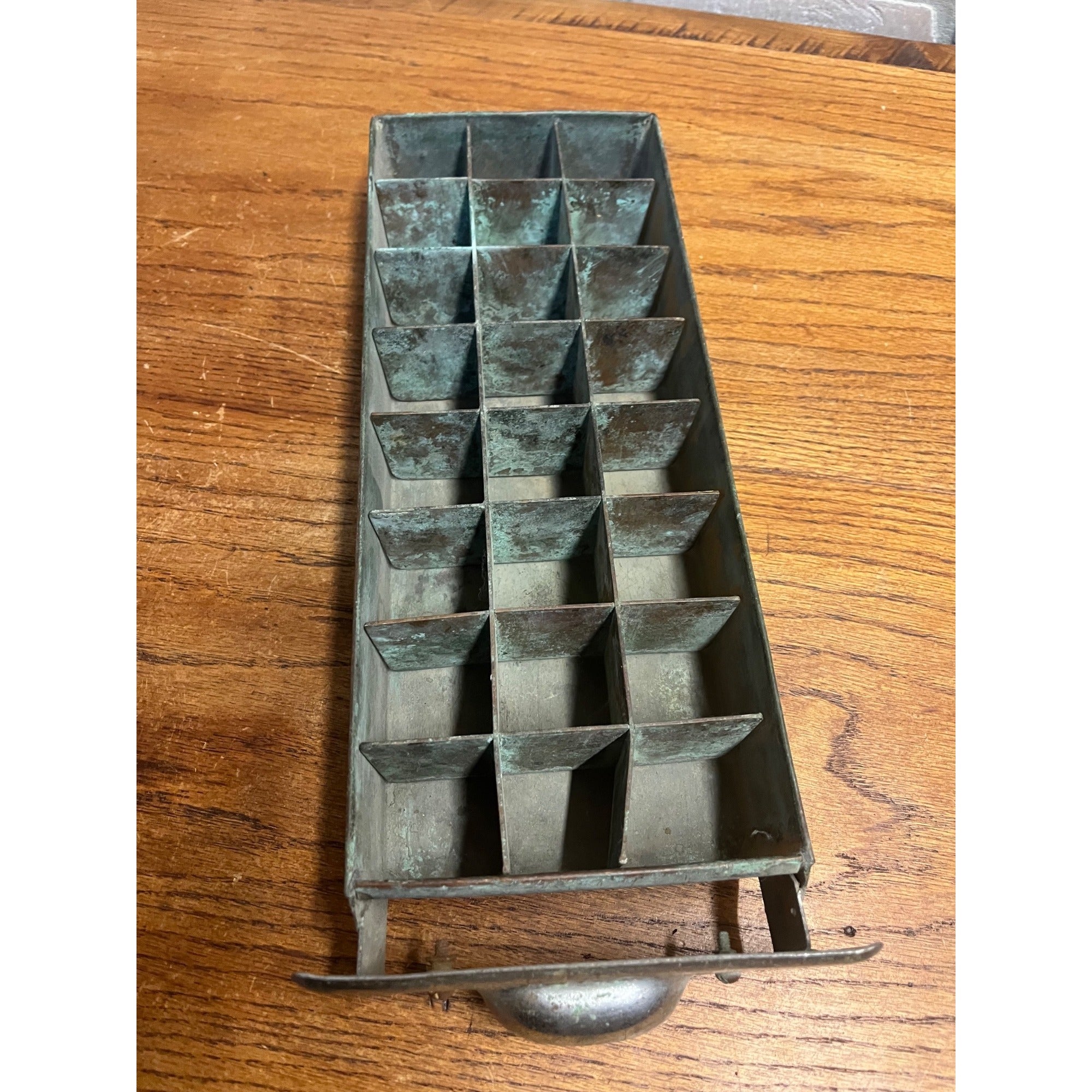 Antique Vintage Fridgedaire Ice Box Fridge Ice Tray Drawer Copper & Steel