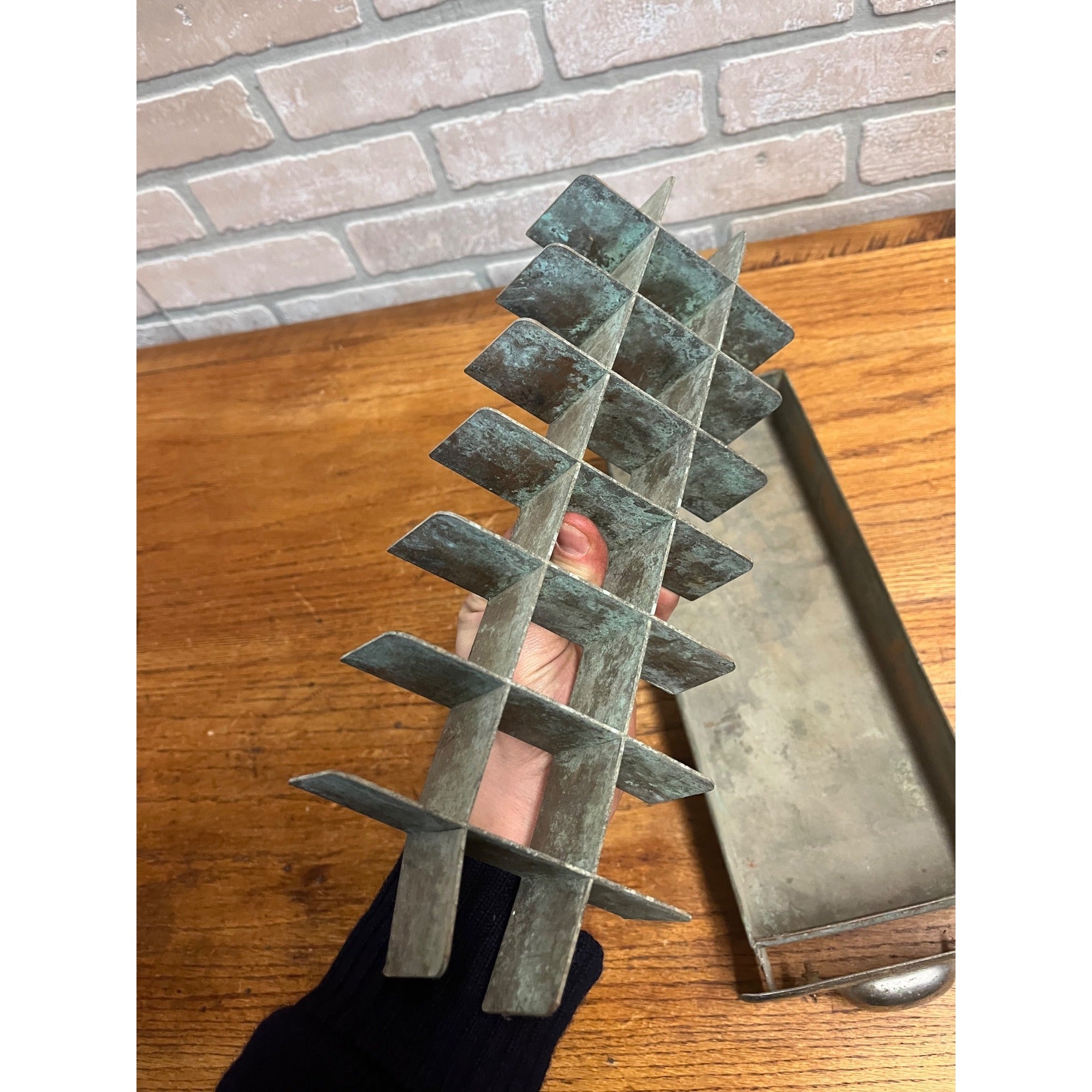 Antique Vintage Fridgedaire Ice Box Fridge Ice Tray Drawer Copper & Steel