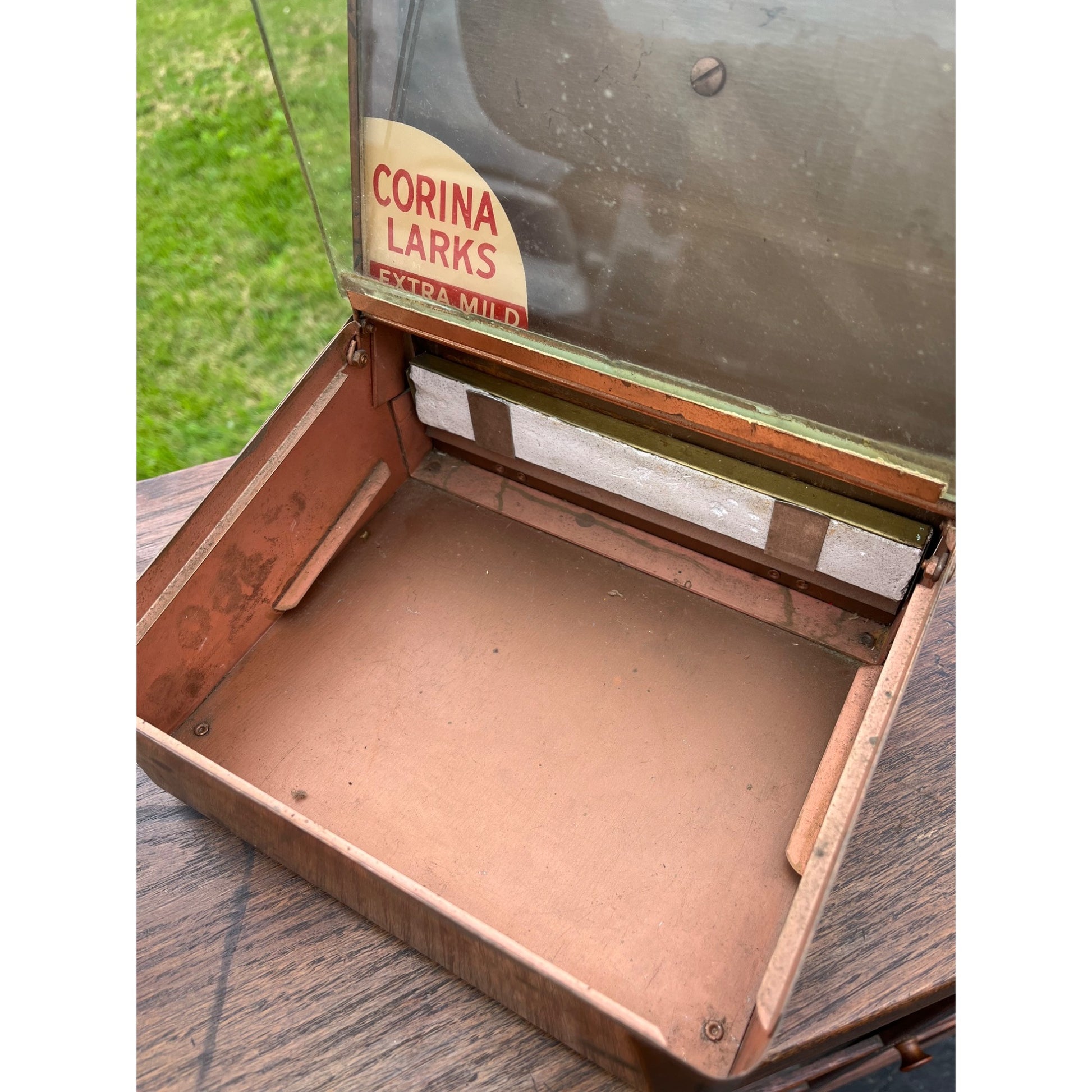 Vintage Copper Cigar Humidor Corina Larks General Store Counter Display