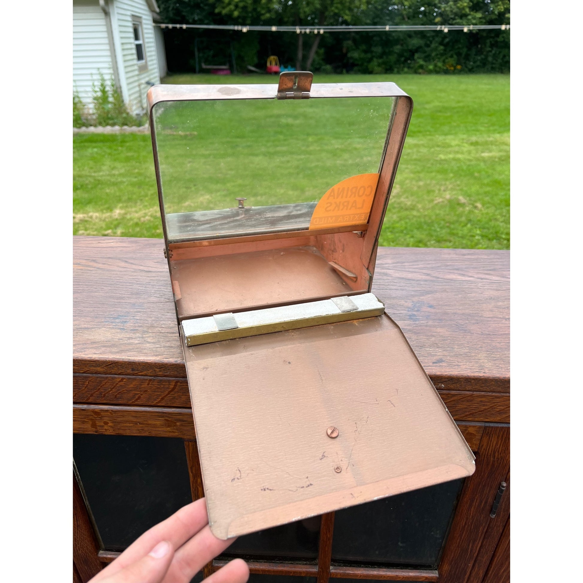 Vintage Copper Cigar Humidor Corina Larks General Store Counter Display