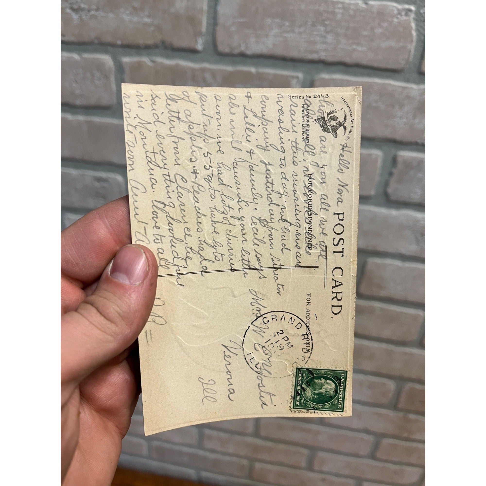 Statue of Liberty American Flag Patriotic Bells Ellen Clapsaddle 1911 Postcard