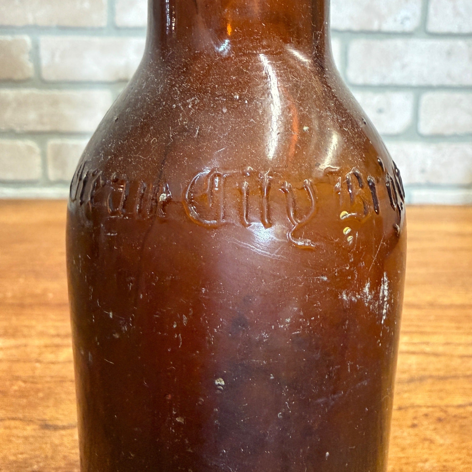 Vintage Pre-Pro Cream City Brewing Co. Amber Brown Beer Bottle Milwaukee Wis
