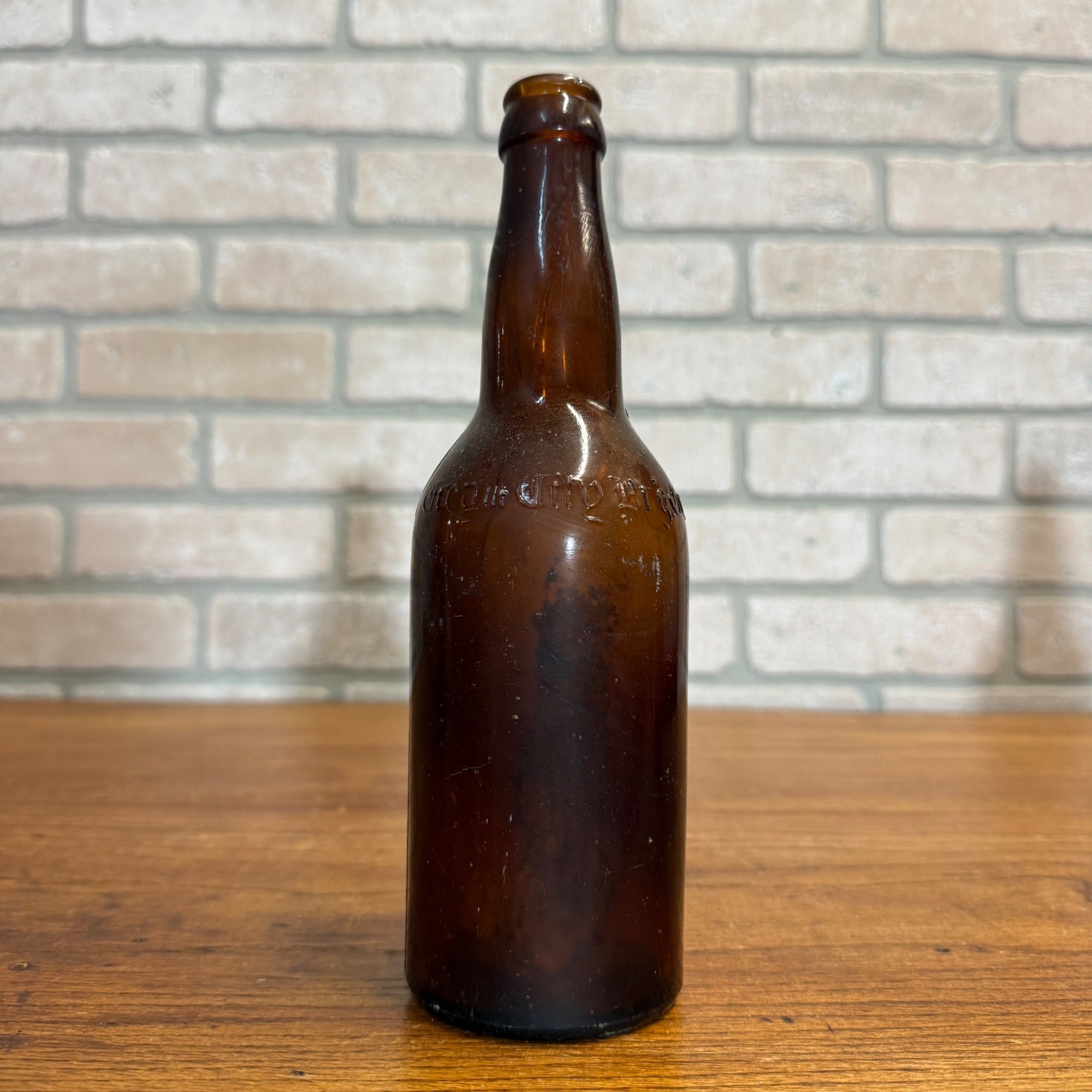 Vintage Pre-Pro Cream City Brewing Co. Amber Brown Beer Bottle Milwaukee Wis