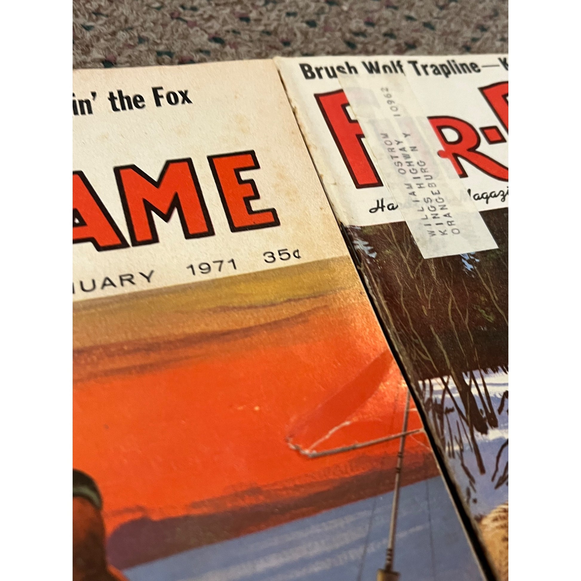 Vintage 1971 Fur, Fish, & Game Full Year Hunting Fishing Outdoorsman Magazines