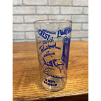 Vintage 1948 Gamble’s Department Store 23rd Anniversary Blue Logo Glass Tumbler