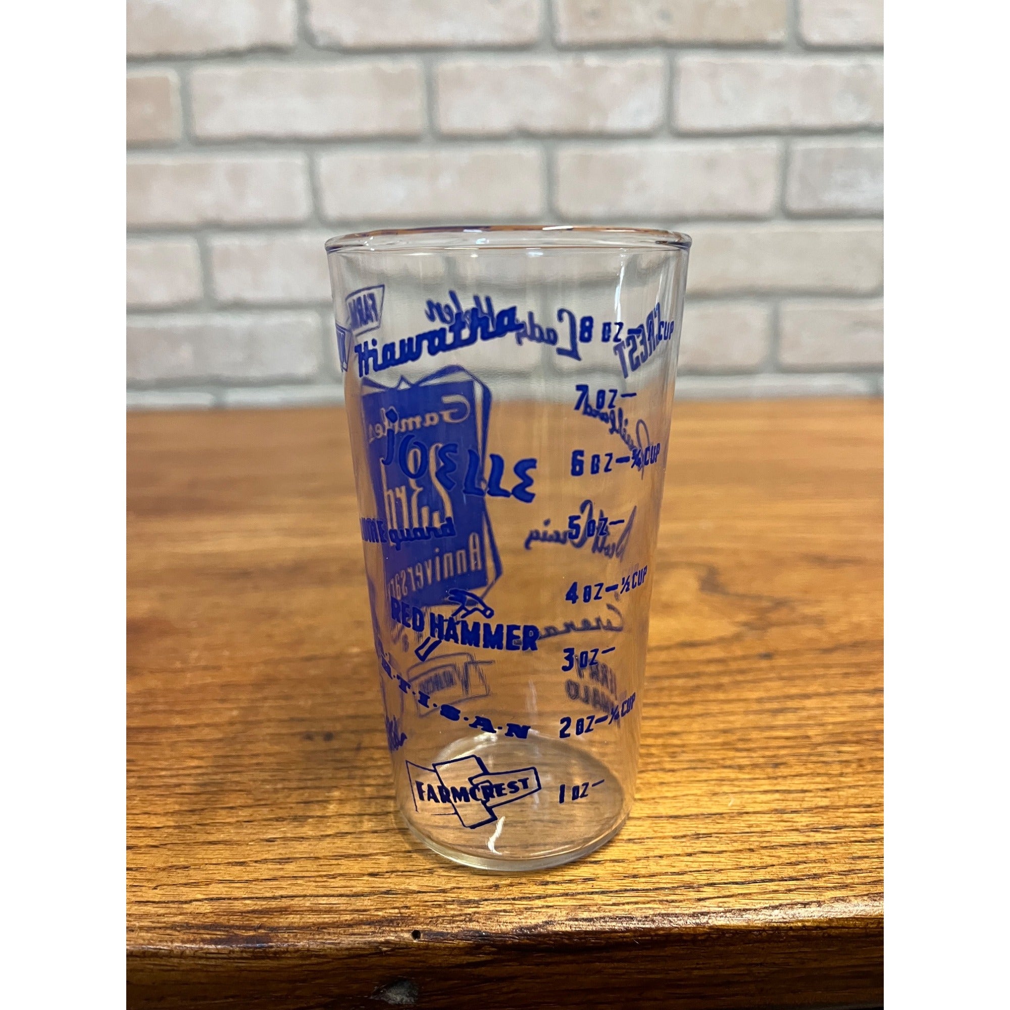 Vintage 1948 Gamble’s Department Store 23rd Anniversary Blue Logo Glass Tumbler