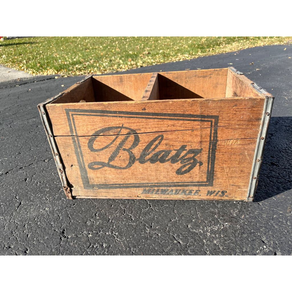 Vintage Blatz Beer Prohibition Era Soda Wooden Crate Case Box Milwaukee Wis