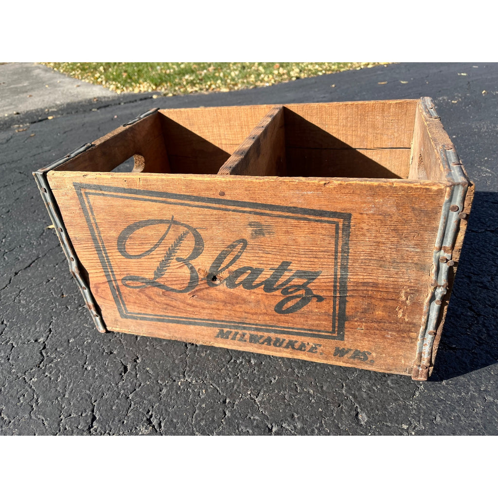 Vintage Blatz Beer Prohibition Era Soda Wooden Crate Case Box Milwaukee Wis