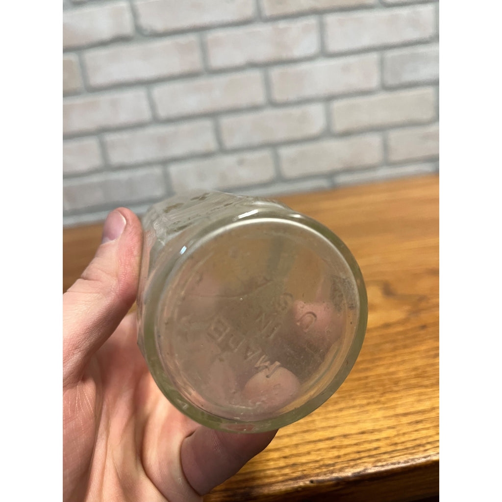 Vintage 1950s Pyrex Glass Baby Bottle 8oz Hexagonal Nursing Bottle Embossed