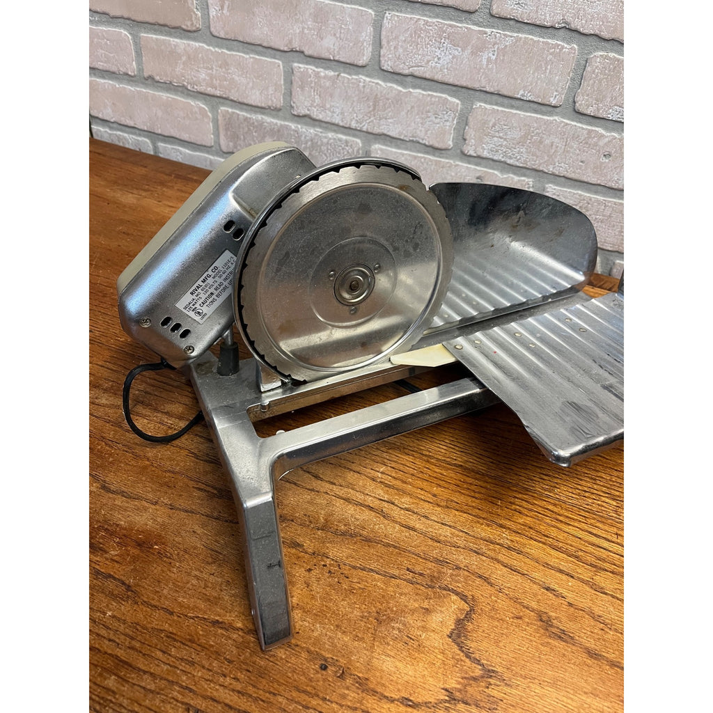 Vintage Rival Chrome Electric Meat Cheese Food Slicer Model 1101E/5 Tested Works