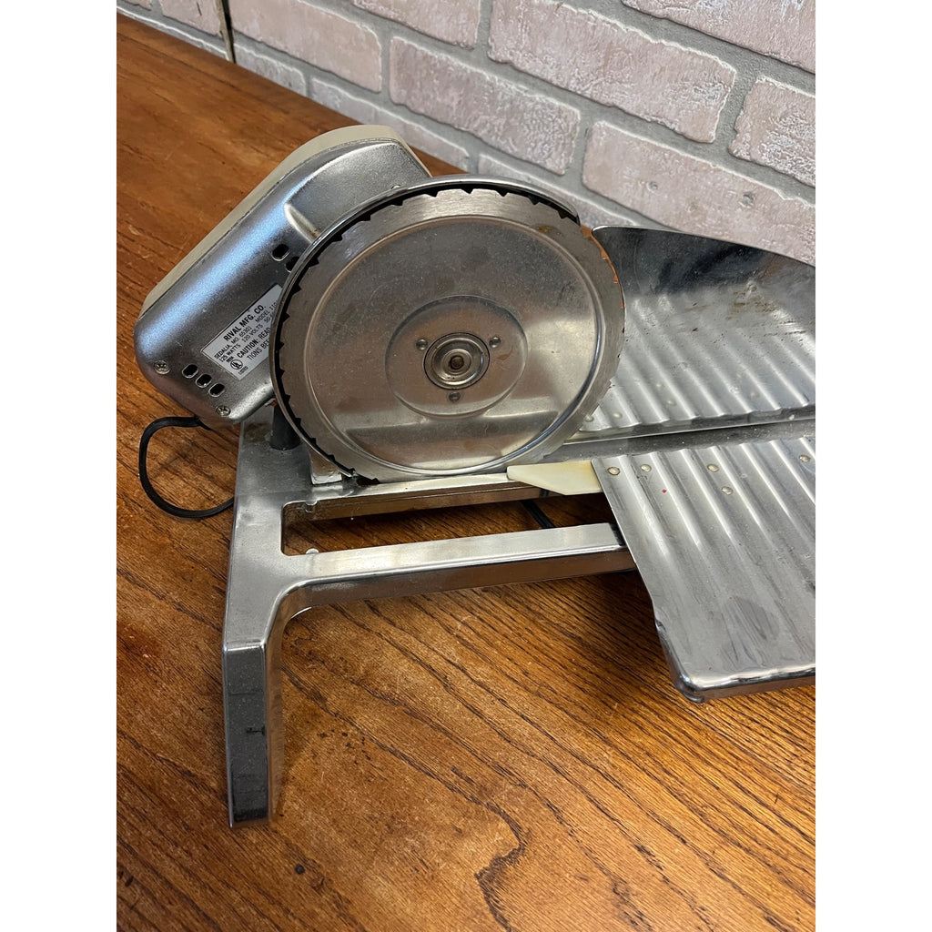 Vintage Rival Chrome Electric Meat Cheese Food Slicer Model 1101E/5 Tested Works