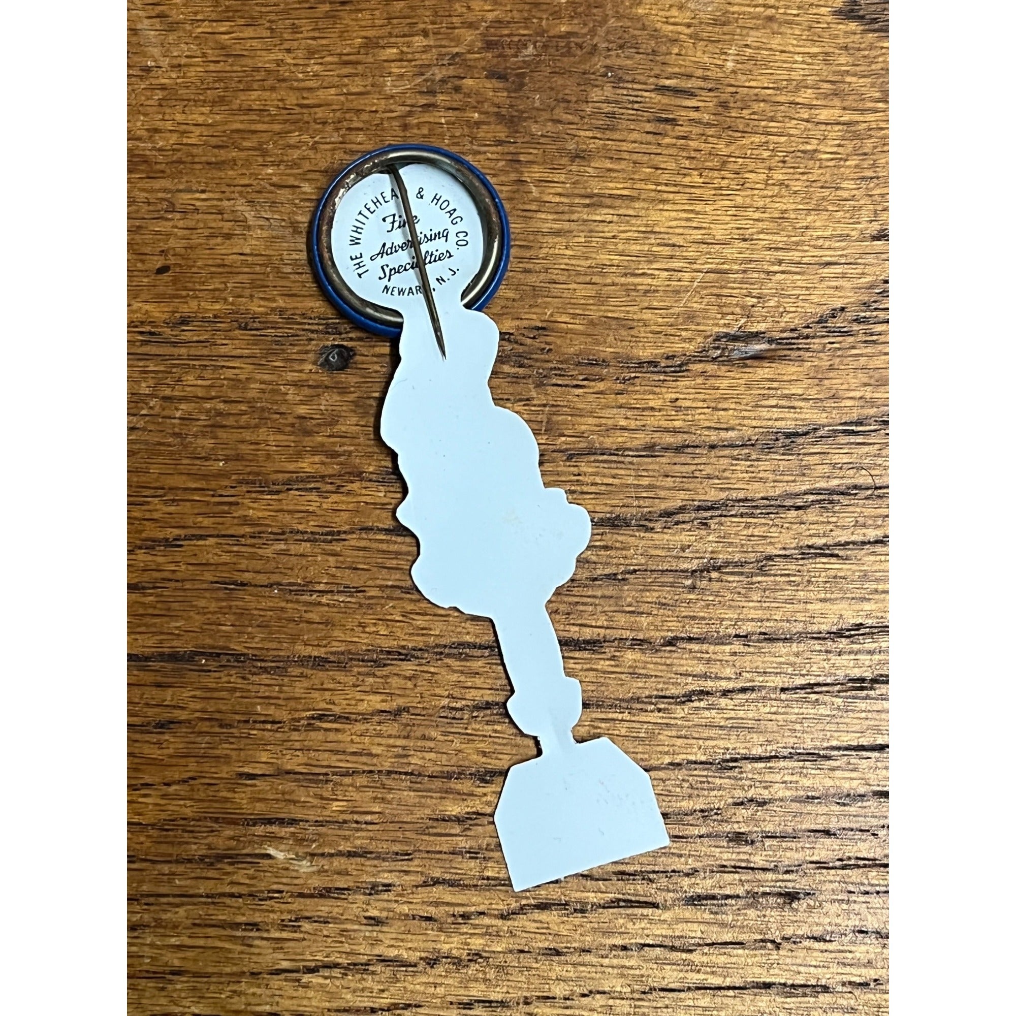 Original 1940s Miller High Life Beer Girl on Moon Celluloid Pin w/ Hanger