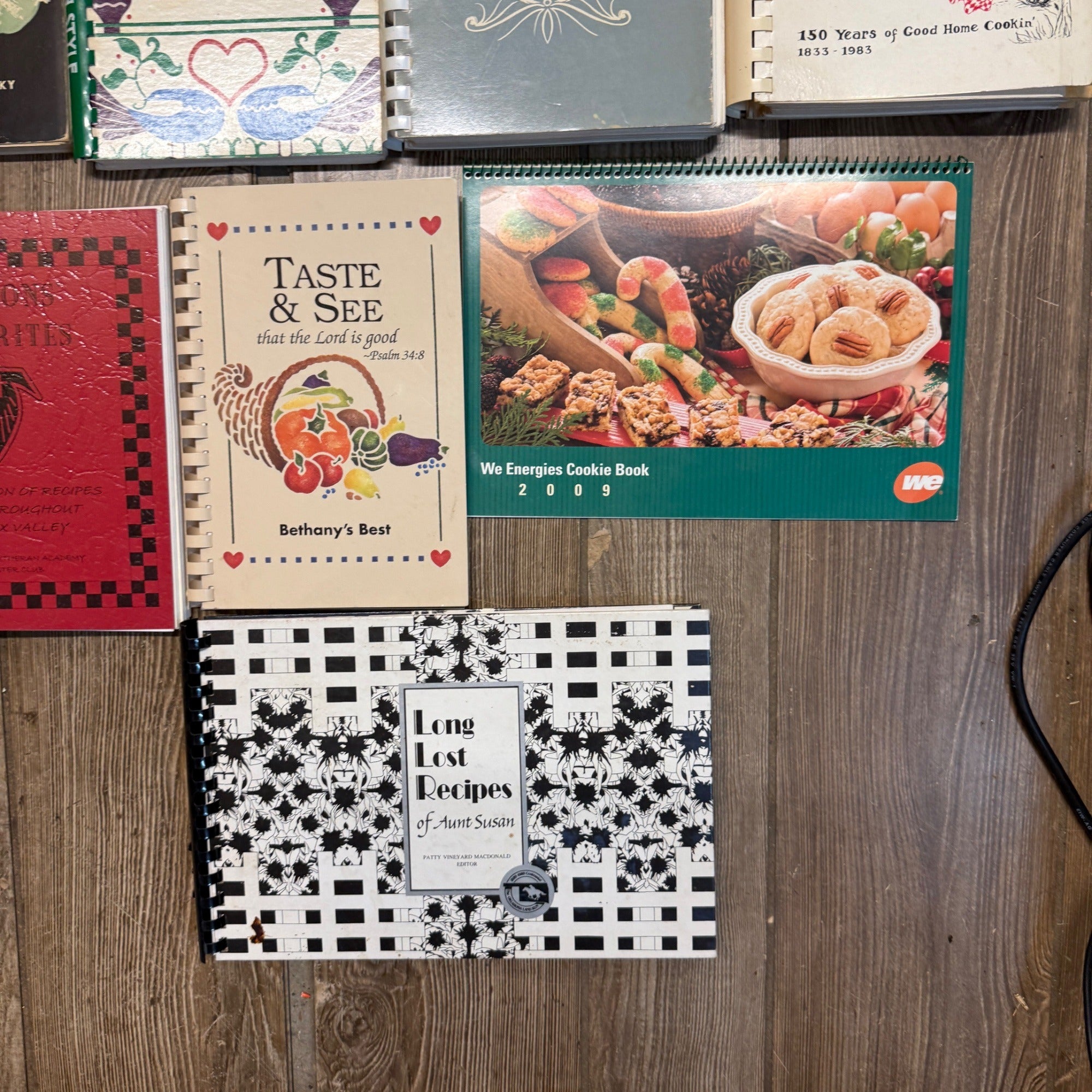 Vintage Lot Spiral Bound Cookbooks Recipe Booklets Local