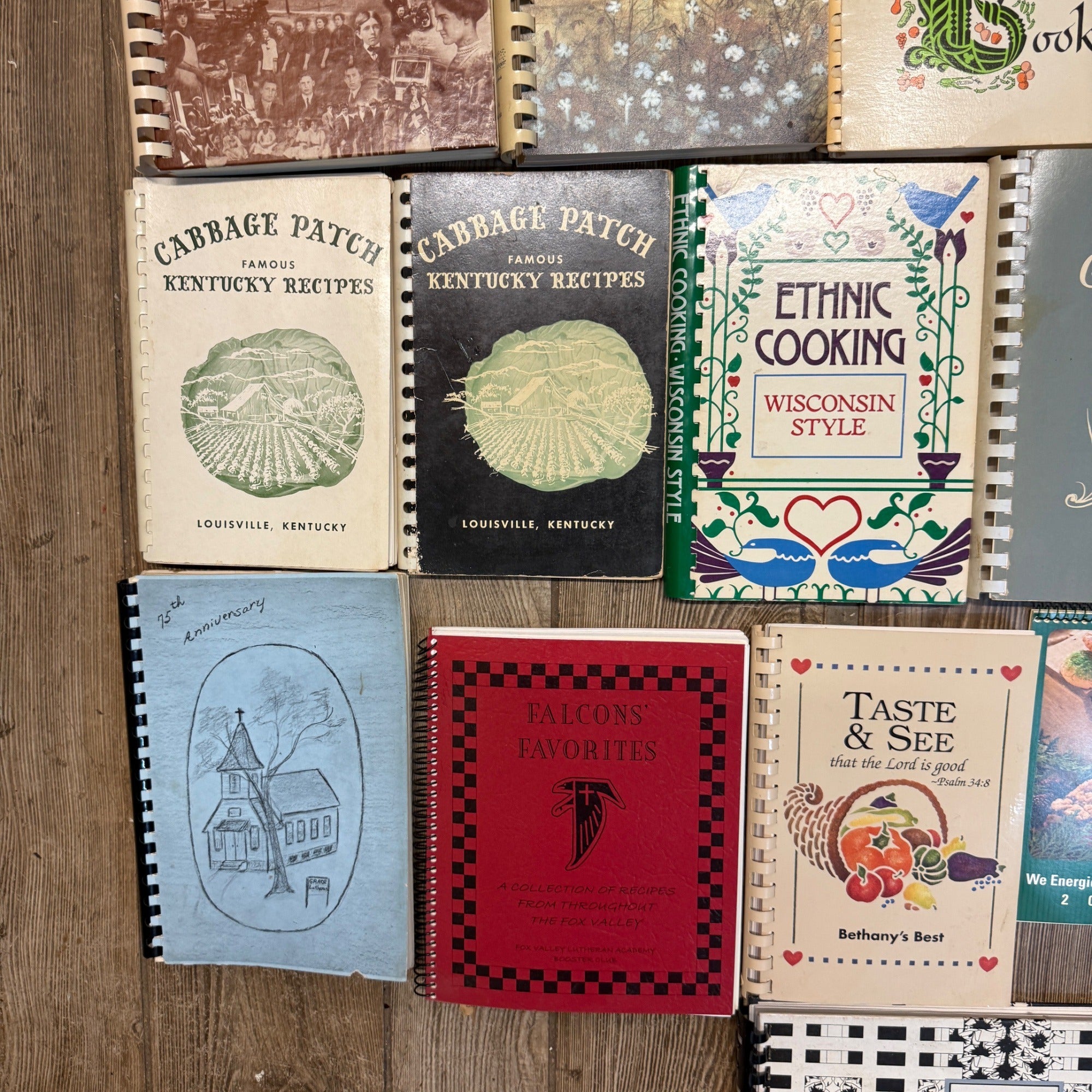 Vintage Lot Spiral Bound Cookbooks Recipe Booklets Local