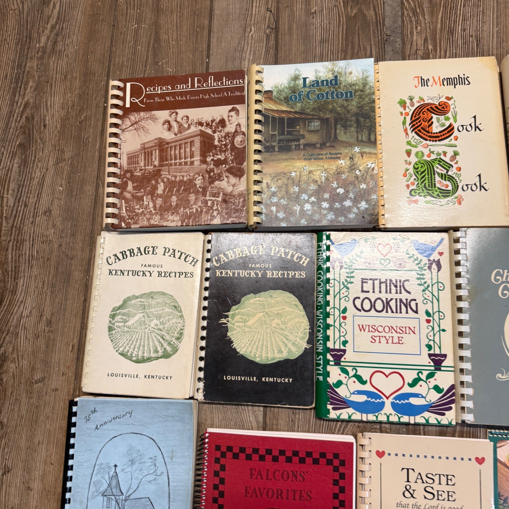 Vintage Lot Spiral Bound Cookbooks Recipe Booklets Local