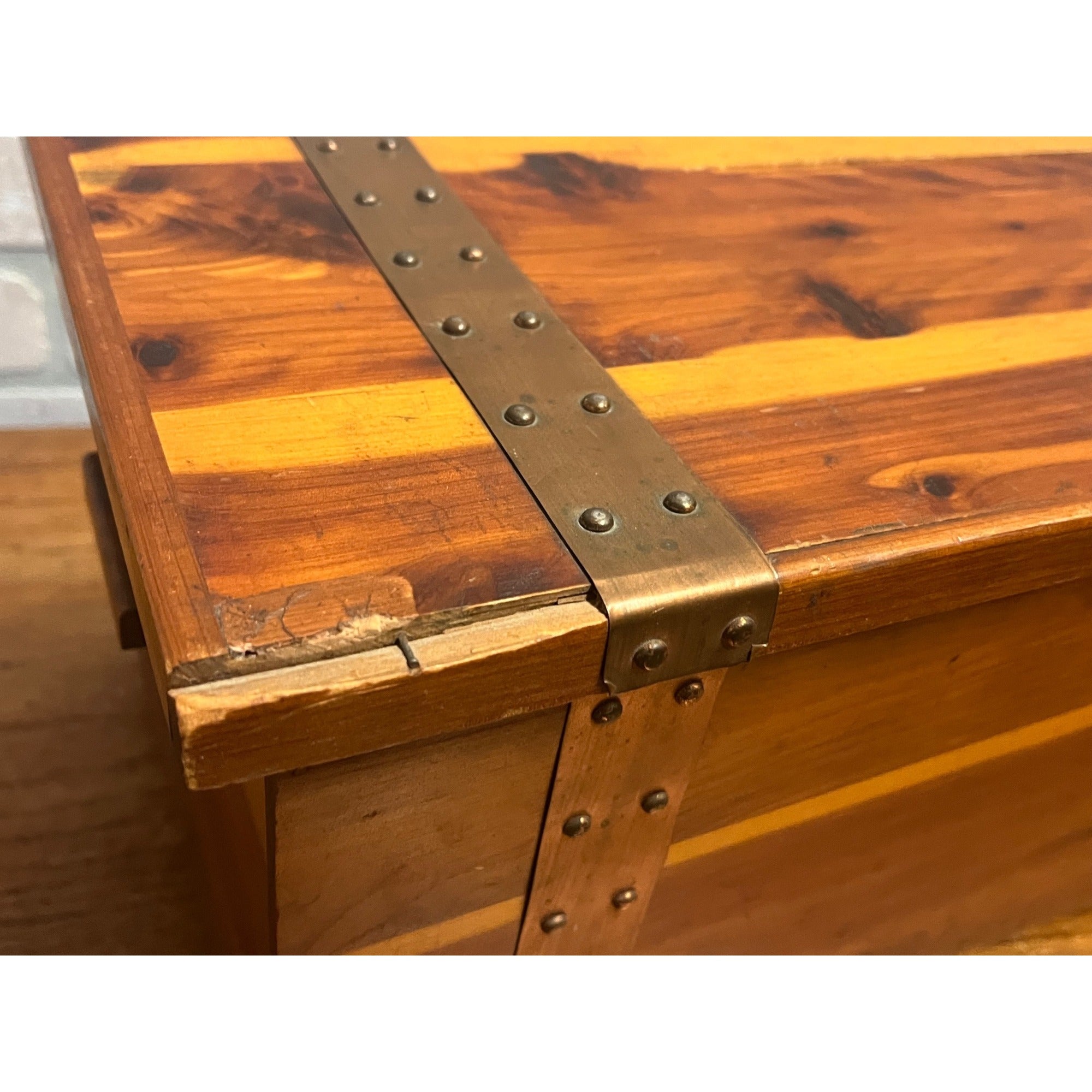 Antique 1920s Farley & Loetscher Cedar Chest Storage Keepsake Box Dubuque Iowa