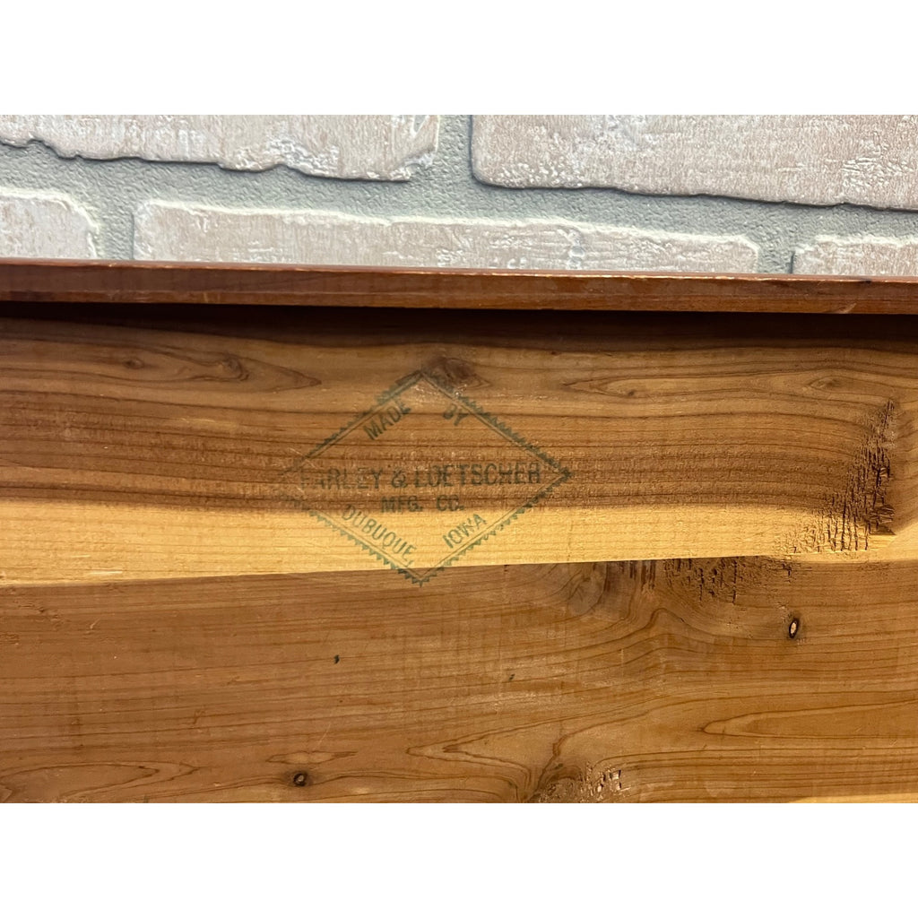 Antique 1920s Farley & Loetscher Cedar Chest Storage Keepsake Box Dubuque Iowa