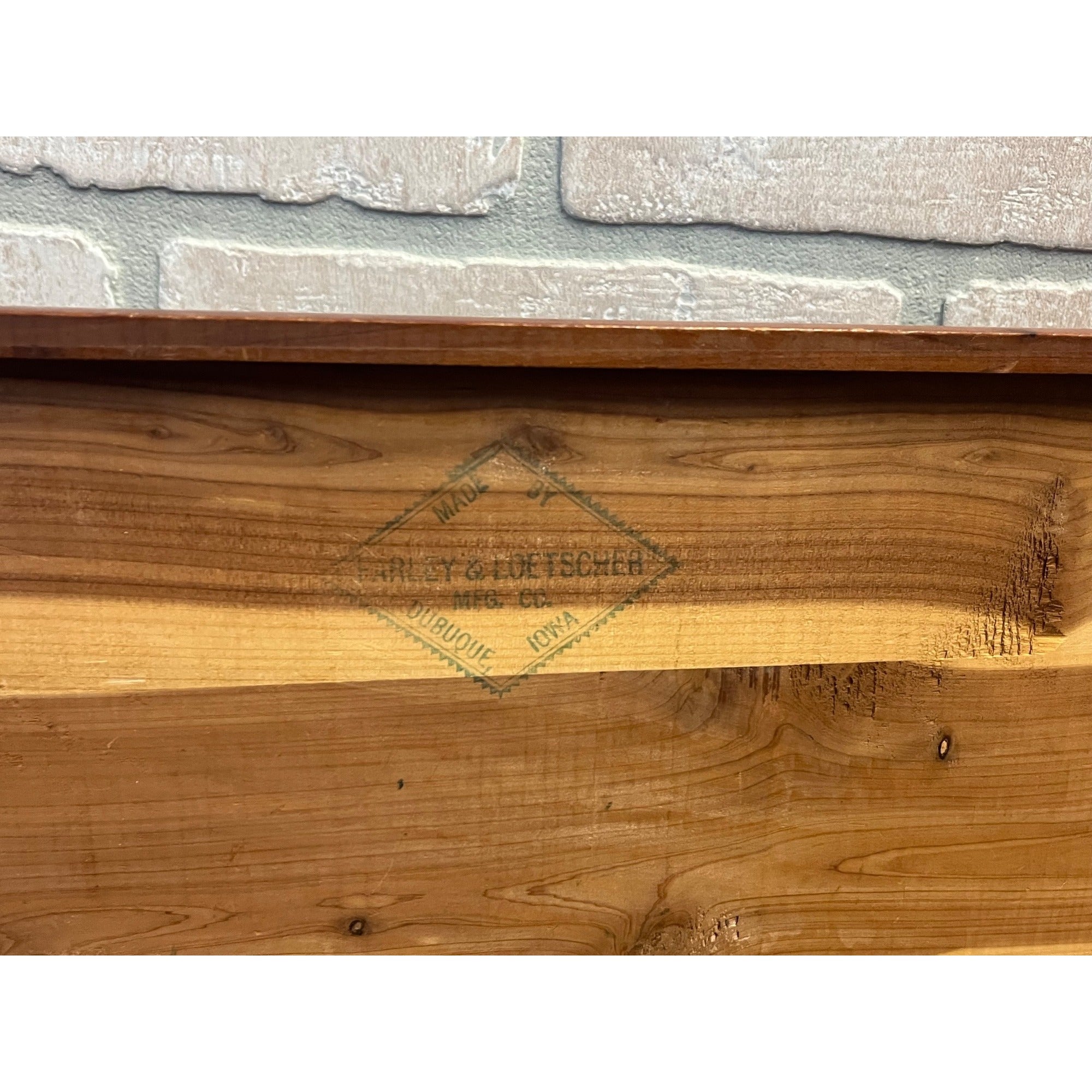 Antique 1920s Farley & Loetscher Cedar Chest Storage Keepsake Box Dubuque Iowa