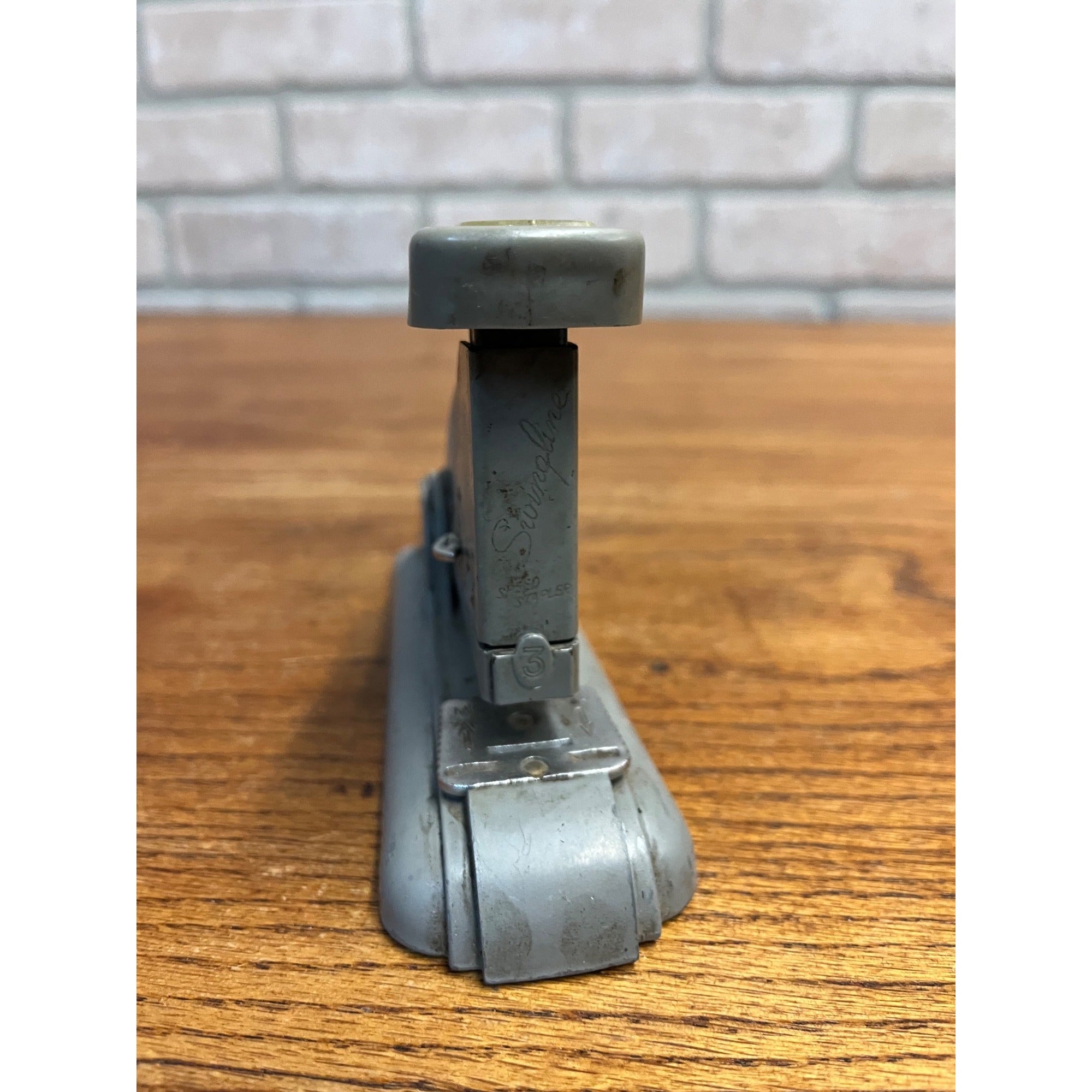Vintage 1950's Swingline Speed Fastener Grey Art Deco Stapler