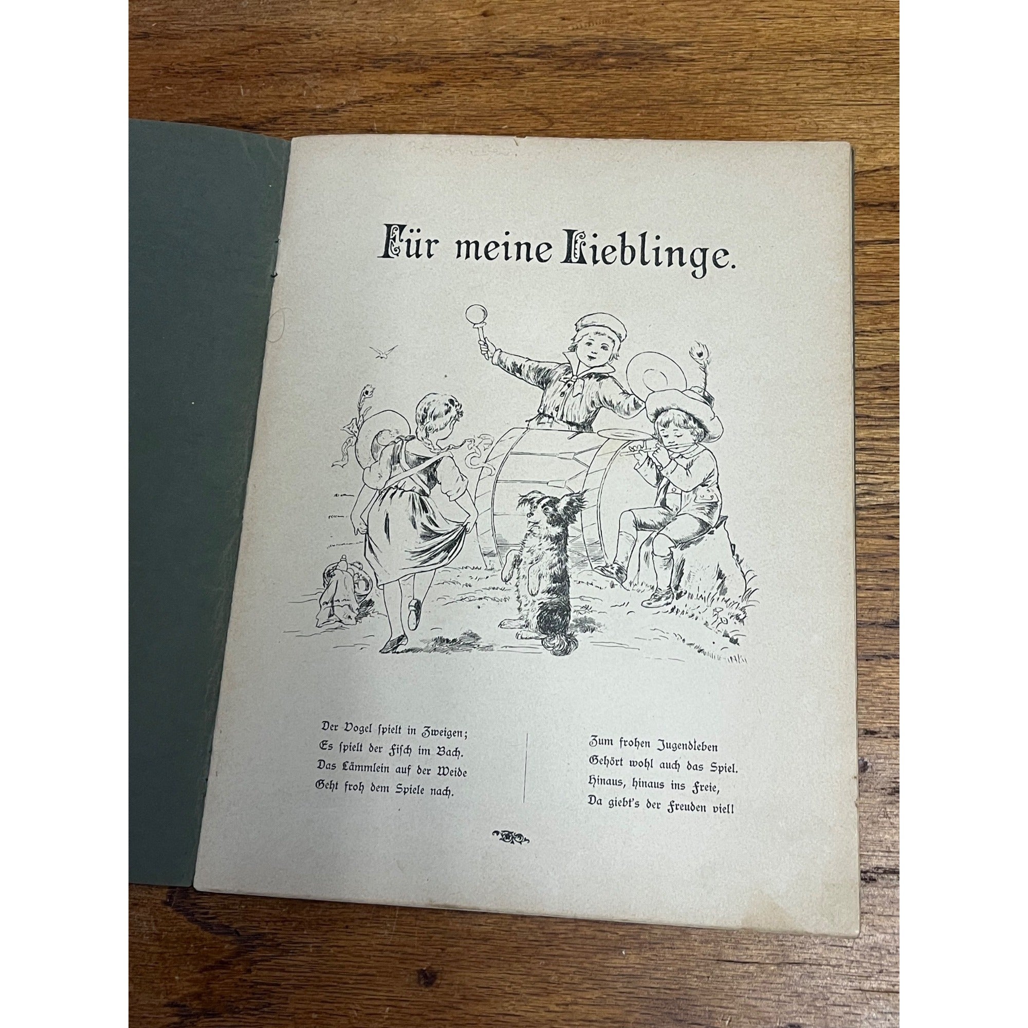 Antique German Childrens Book Für Meine Lieblinge Illustrated Victorian Jugendstil