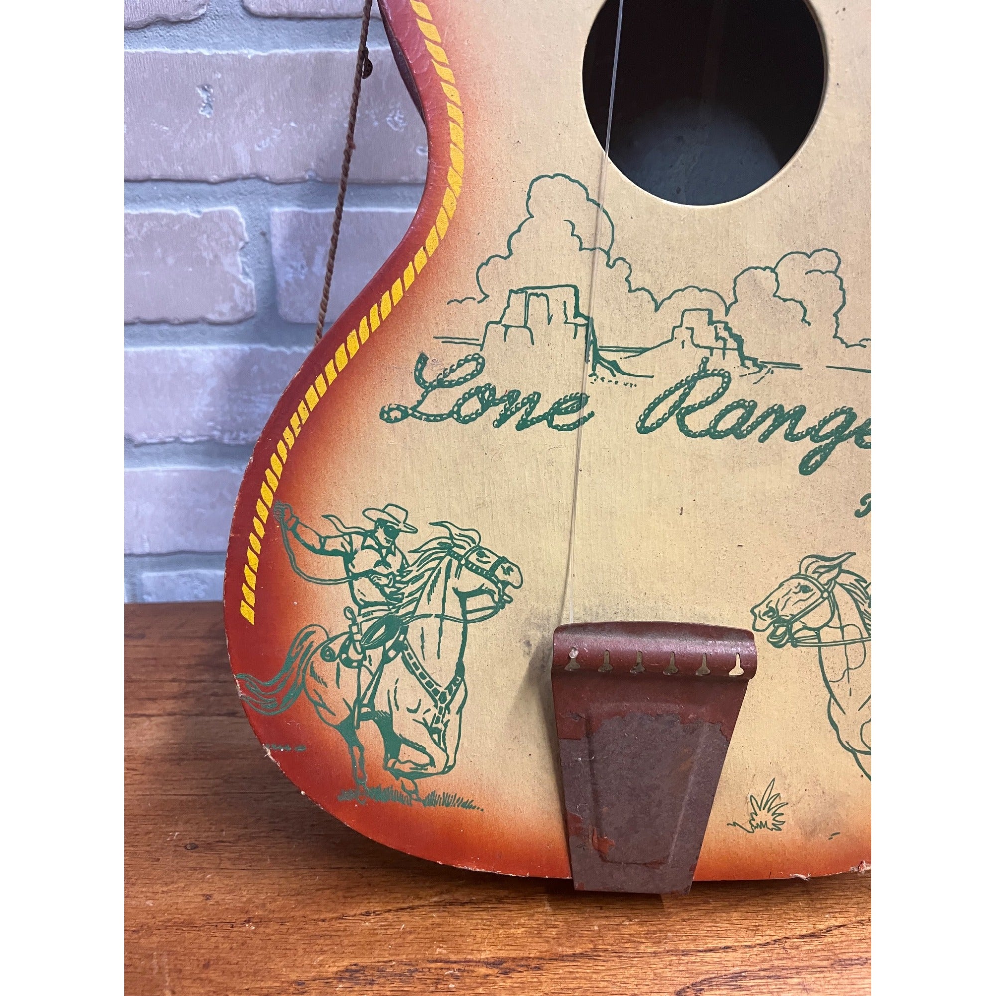 Vintage 1959 Lone Ranger and Tonto Guitar - Jefferson Prestige Toy