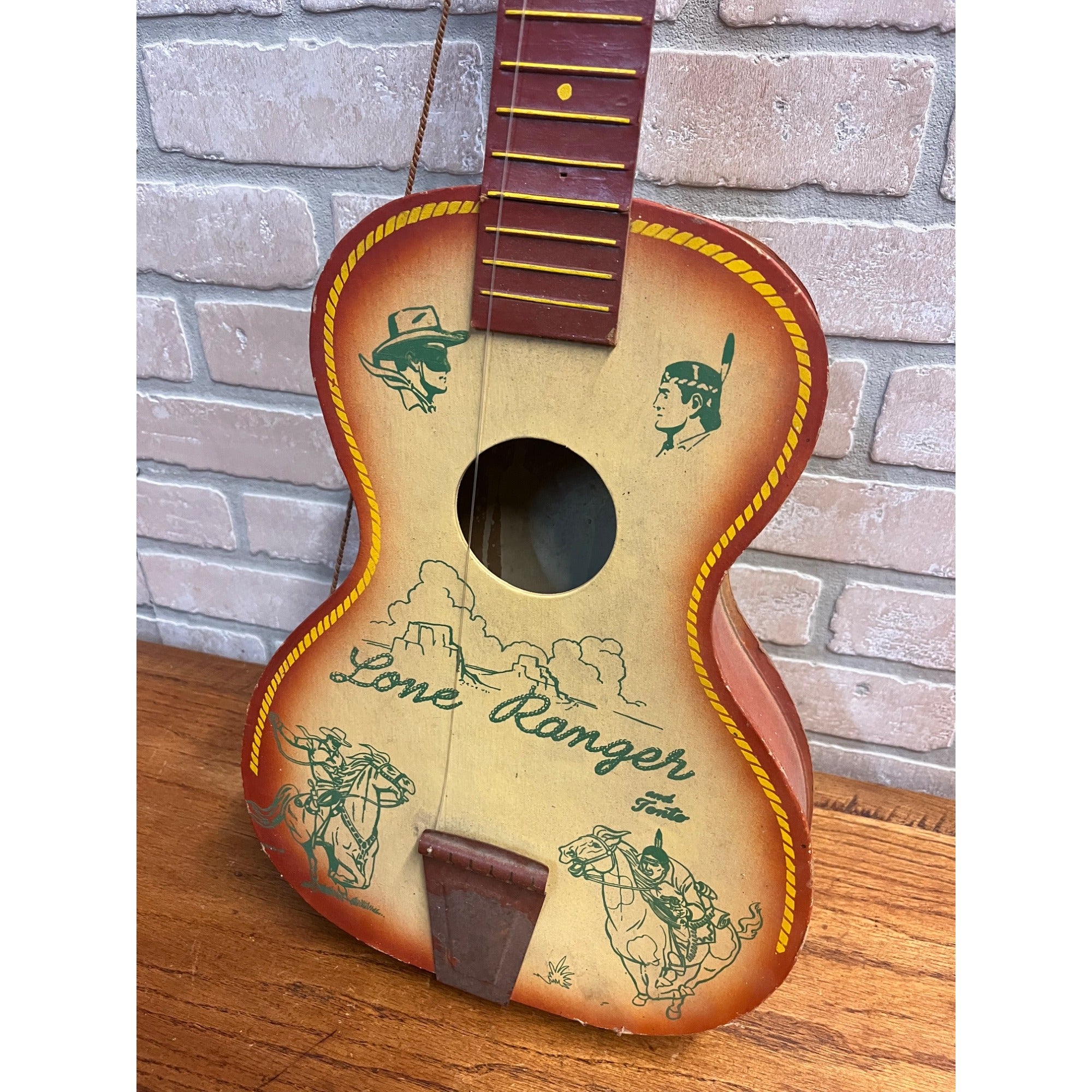 Vintage 1959 Lone Ranger and Tonto Guitar - Jefferson Prestige Toy