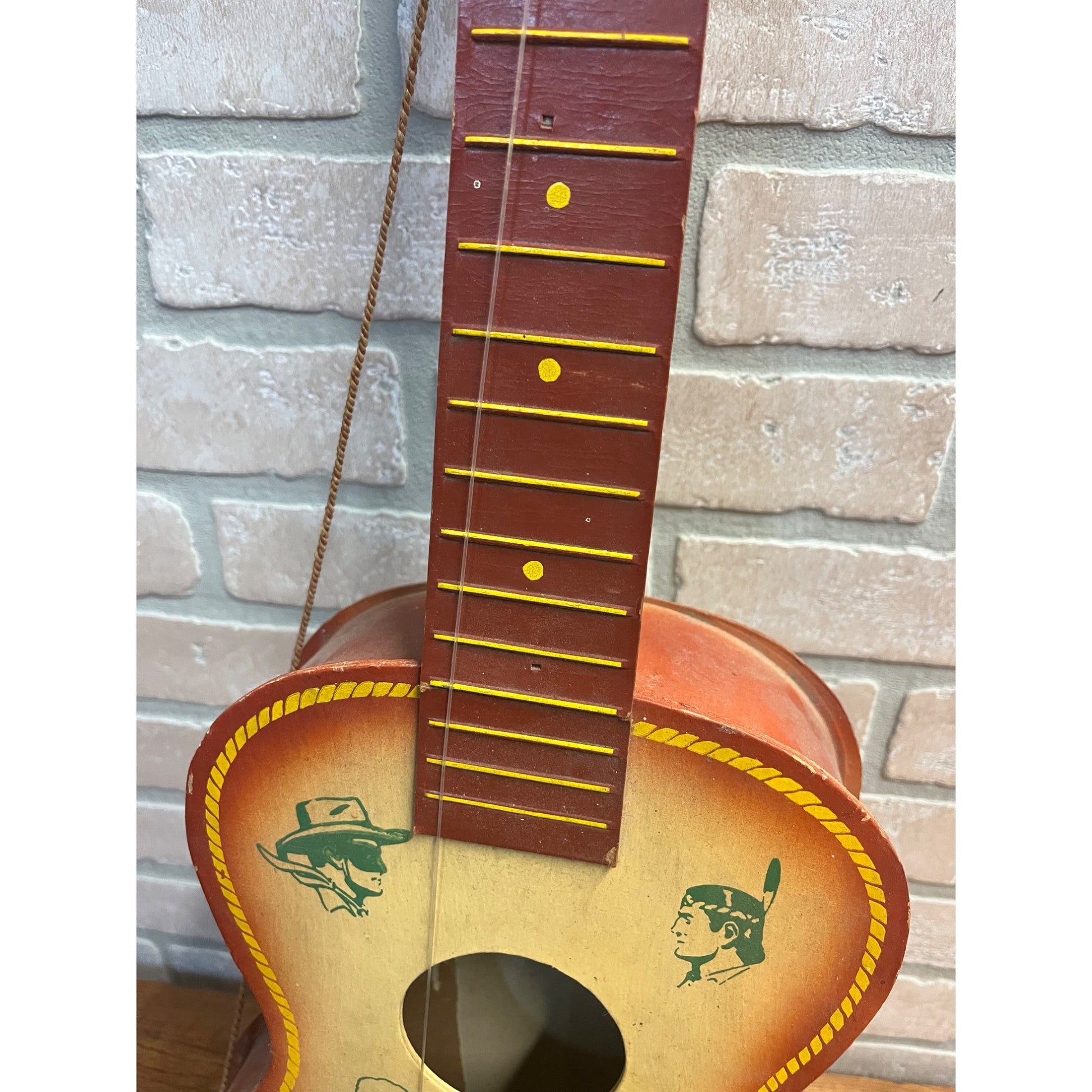 Vintage 1959 Lone Ranger and Tonto Guitar - Jefferson Prestige Toy