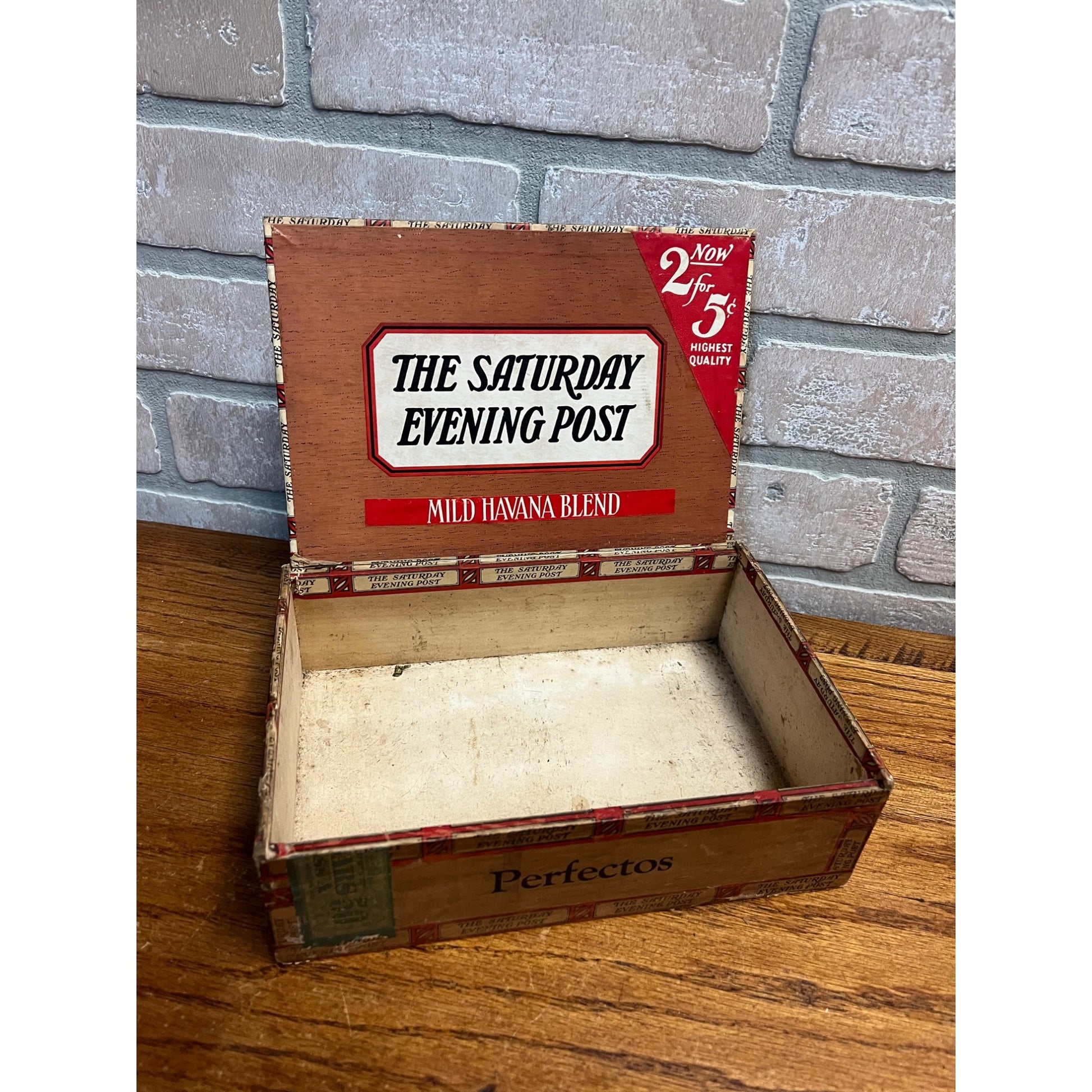 Vintage Saturday Evening Post Perfectos Cigar Box Advertising Store Display PA