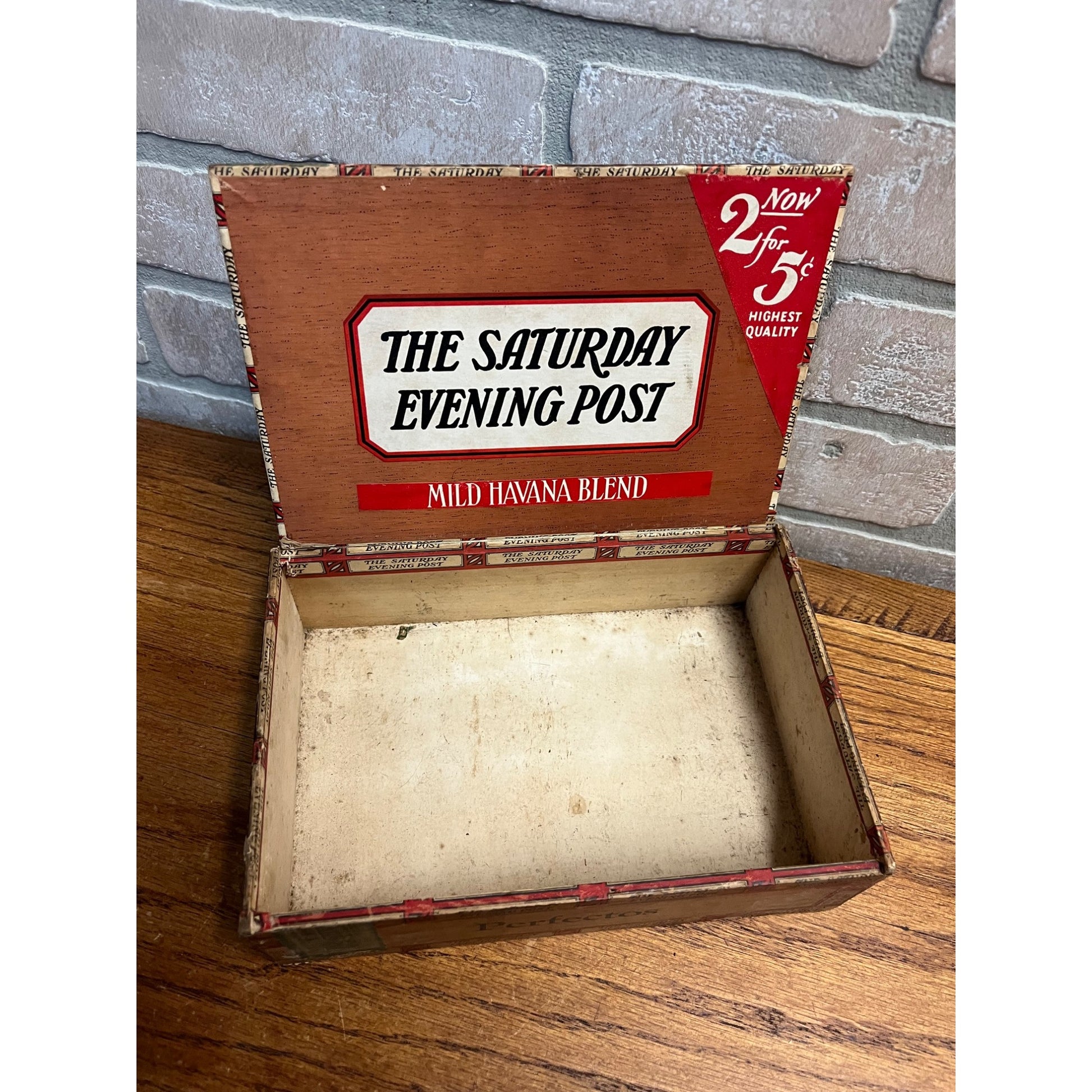 Vintage Saturday Evening Post Perfectos Cigar Box Advertising Store Display PA